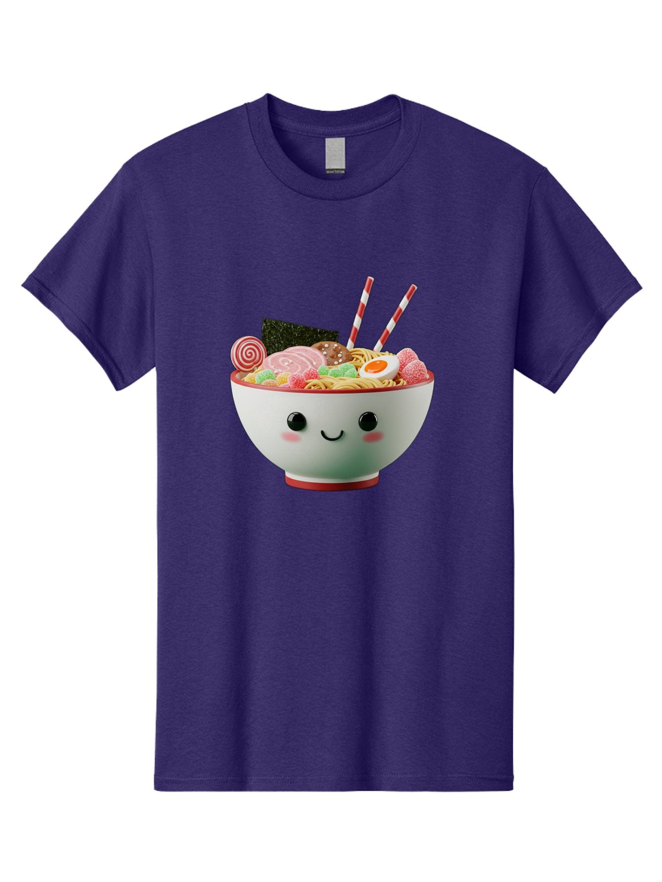 Bowl-Of-Ramen Men'S Graphic Tee, 100% Cotton, Comfortable Casual Summer Wear, Machine Washable, Kawaii Ramen Bowl, Cartoon Noodles, Cute Japanese Food, Happy Meal, Animated Bowl, Kawaii Culture, Japanese Cuisine, Ramen Love, Foodie Art, Bae362 10