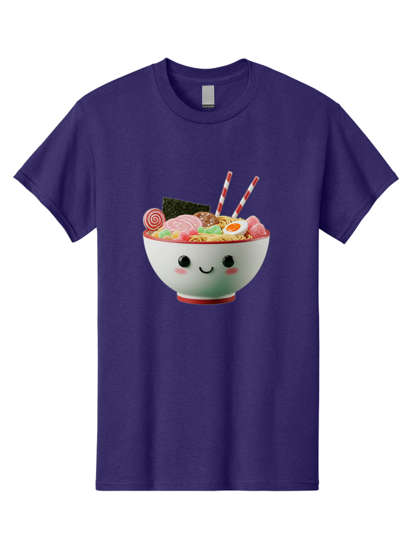 Bowl-Of-Ramen Men'S Graphic Tee, 100% Cotton, Comfortable Casual Summer Wear, Machine Washable, Kawaii Ramen Bowl, Cartoon Noodles, Cute Japanese Food, Happy Meal, Animated Bowl, Kawaii Culture, Japanese Cuisine, Ramen Love, Foodie Art, Bae362 14