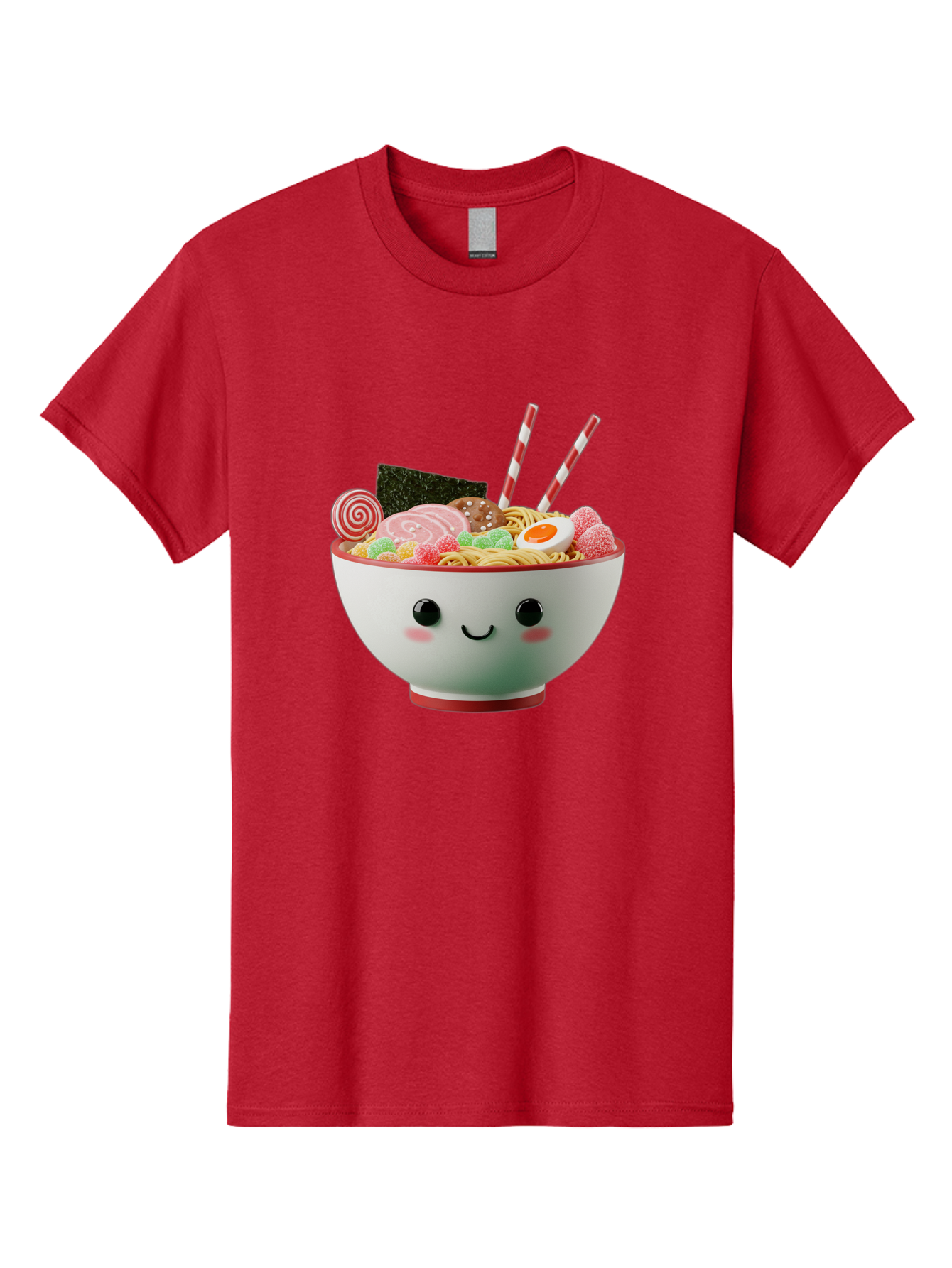 Bowl-Of-Ramen Men'S Graphic Tee, 100% Cotton, Comfortable Casual Summer Wear, Machine Washable, Kawaii Ramen Bowl, Cartoon Noodles, Cute Japanese Food, Happy Meal, Animated Bowl, Kawaii Culture, Japanese Cuisine, Ramen Love, Foodie Art, Bae362 9