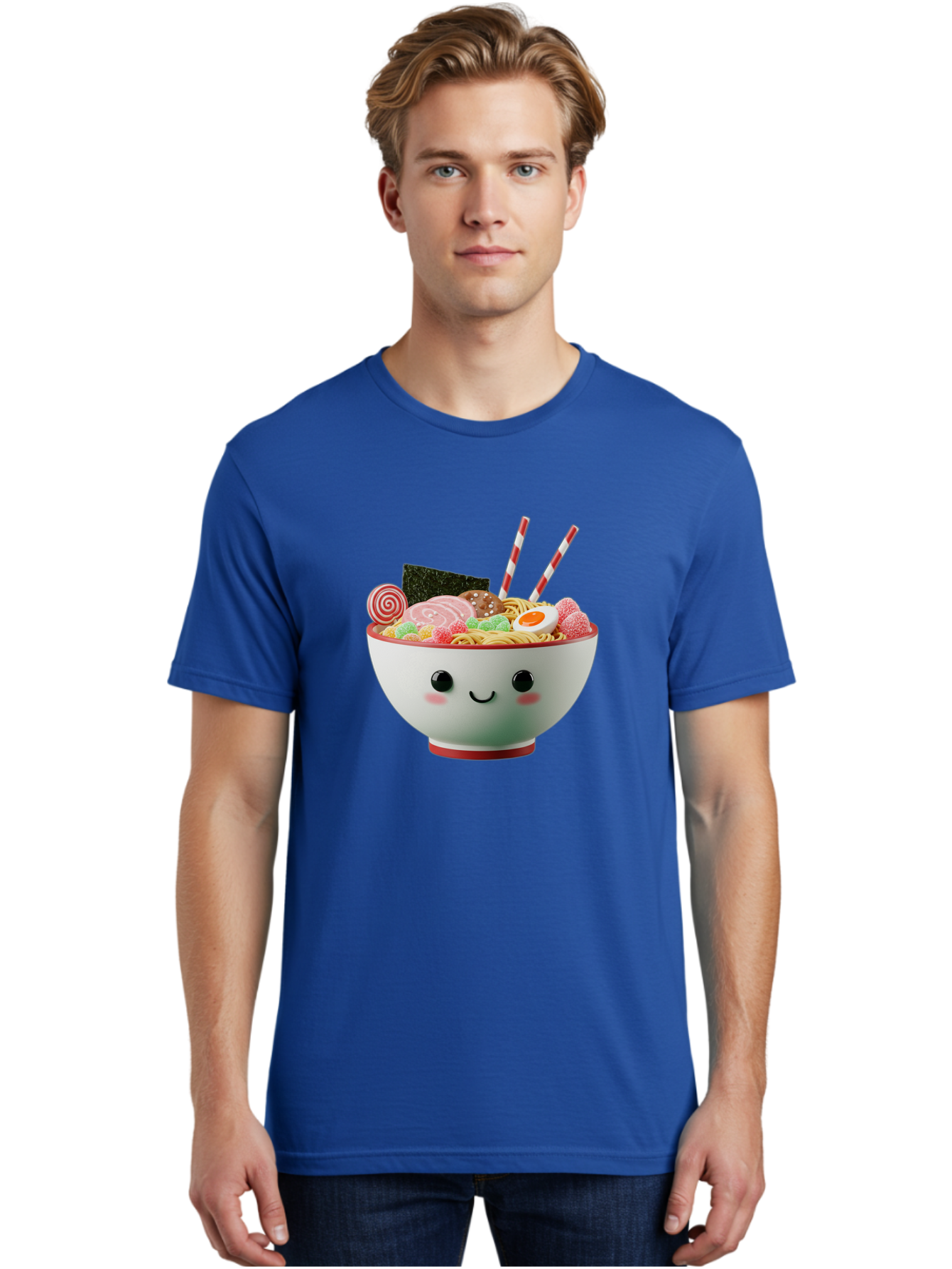 Bowl-Of-Ramen Men'S Graphic Tee, 100% Cotton, Comfortable Casual Summer Wear, Machine Washable, Kawaii Ramen Bowl, Cartoon Noodles, Cute Japanese Food, Happy Meal, Animated Bowl, Kawaii Culture, Japanese Cuisine, Ramen Love, Foodie Art, Bae362 19
