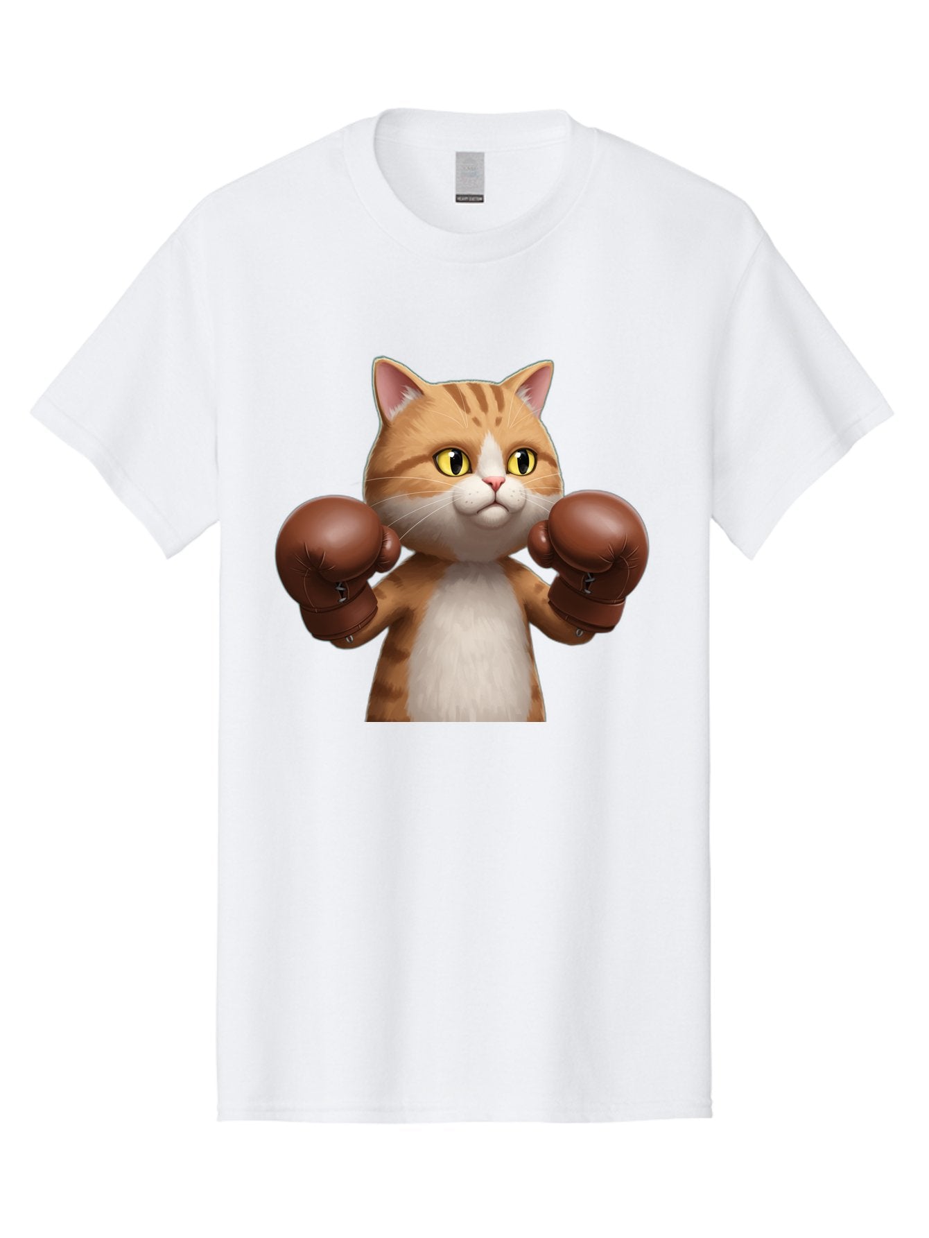 Boxing-Cat Men'S Graphic Tee, 100% Cotton, Comfortable Casual Summer Wear, Machine Washable, Cartoon Cat, Boxing Gloves, Funny Animal, Humor, Playful Cat, Adorable Feline, Boxing Stance, Cute Cat, Comedic Character Bae364 9