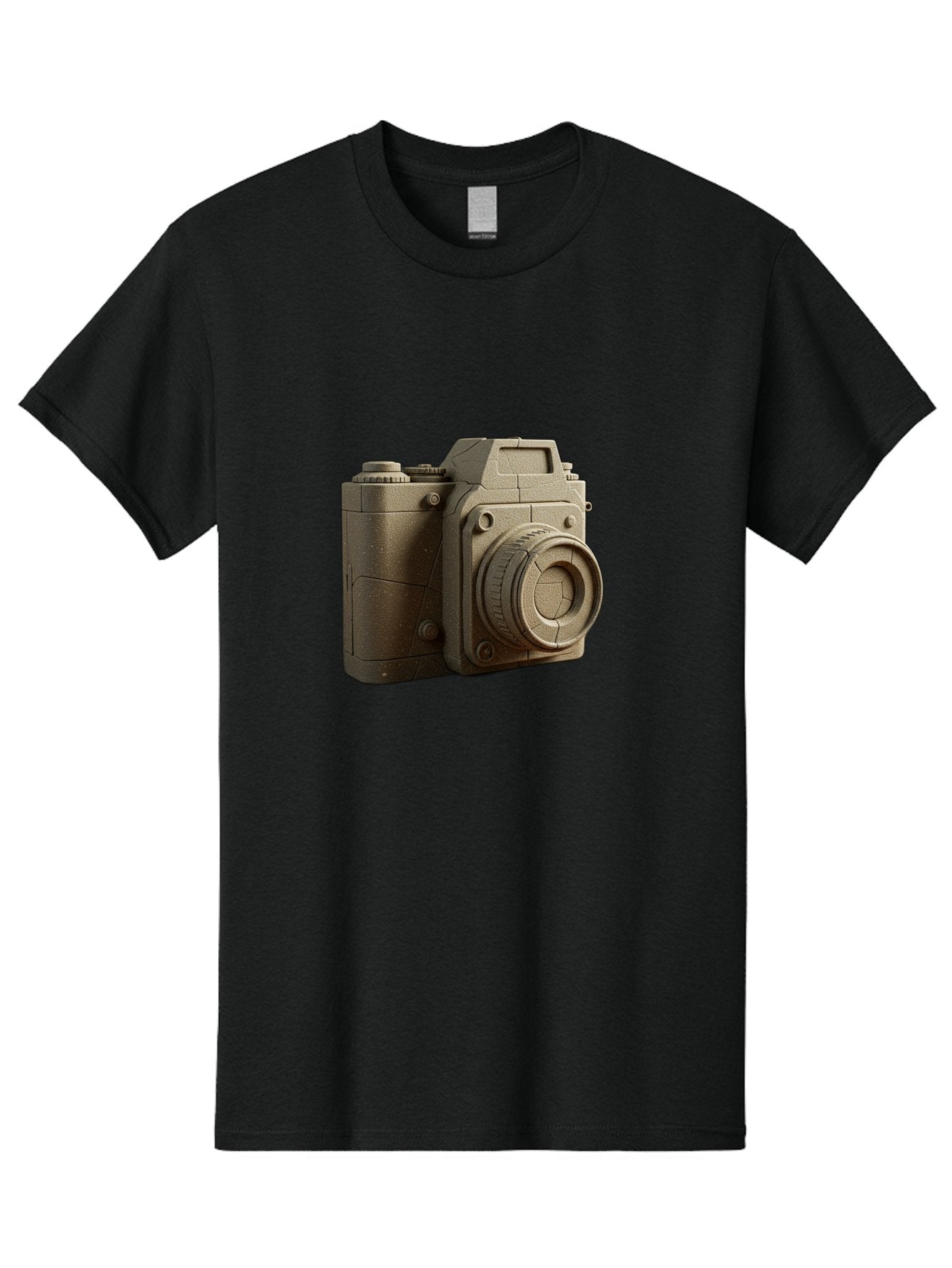 Brown-Camera Men'S Graphic Tee, 100% Cotton, Comfortable Casual Summer Wear, Machine Washable, 3D Camera, Digital Camera, Photography Equipment, Camera Lens, Camera Body, Rendering, 3D Modeling, Computer-Generated Imagery, Studio Shot, Bae365 10