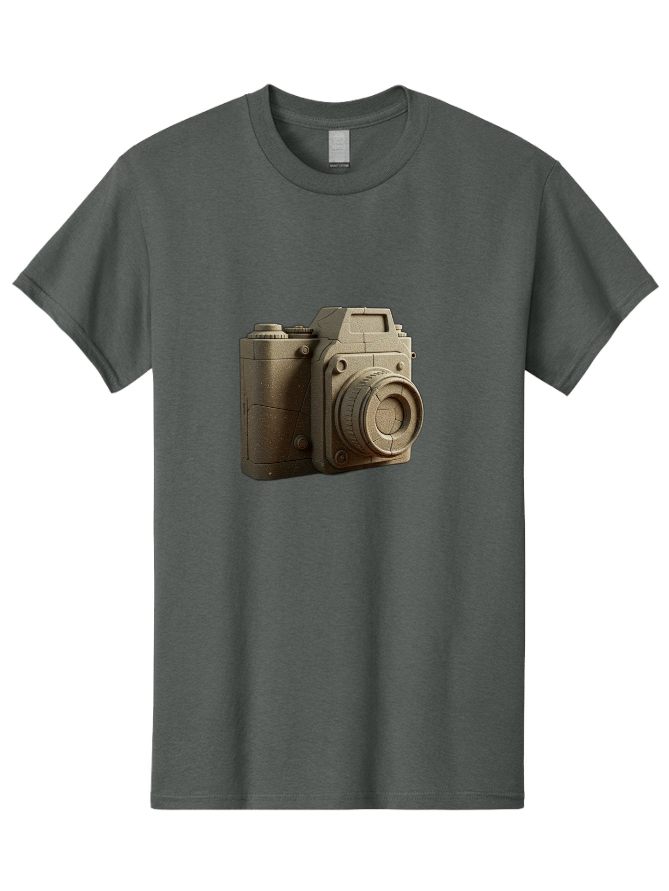 Brown-Camera Men'S Graphic Tee, 100% Cotton, Comfortable Casual Summer Wear, Machine Washable, 3D Camera, Digital Camera, Photography Equipment, Camera Lens, Camera Body, Rendering, 3D Modeling, Computer-Generated Imagery, Studio Shot, Bae365 9