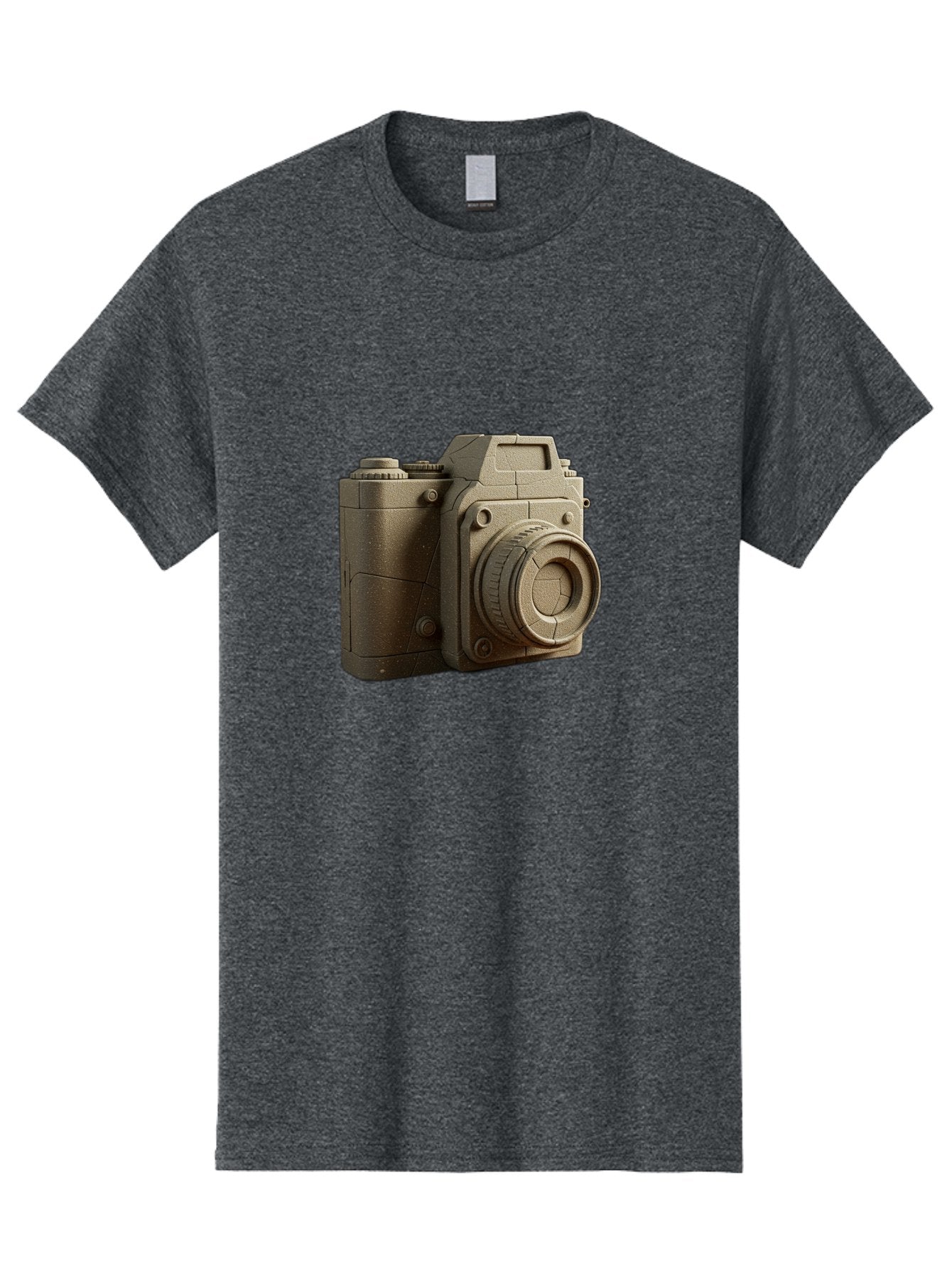 Brown-Camera Men'S Graphic Tee, 100% Cotton, Comfortable Casual Summer Wear, Machine Washable, 3D Camera, Digital Camera, Photography Equipment, Camera Lens, Camera Body, Rendering, 3D Modeling, Computer-Generated Imagery, Studio Shot, Bae365 11