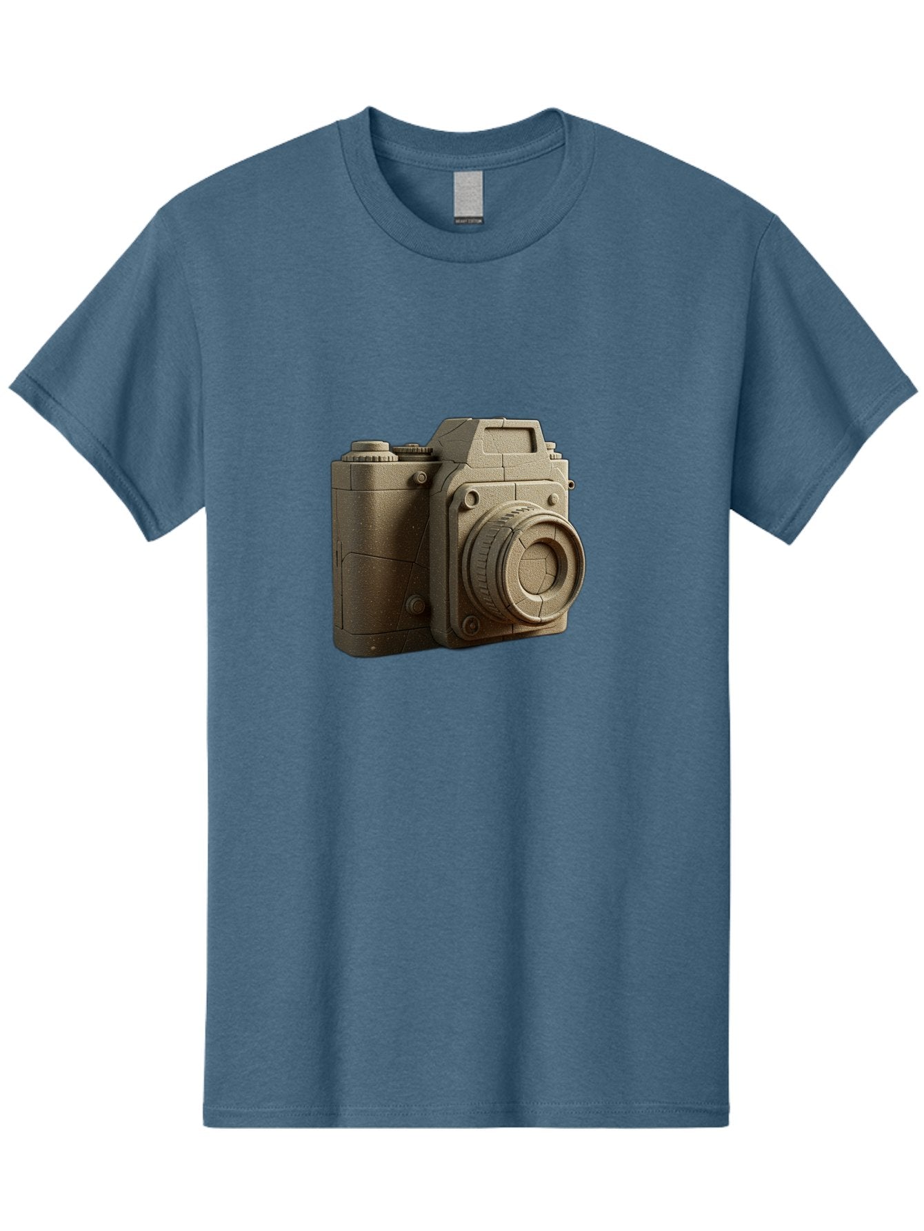 Brown-Camera Men'S Graphic Tee, 100% Cotton, Comfortable Casual Summer Wear, Machine Washable, 3D Camera, Digital Camera, Photography Equipment, Camera Lens, Camera Body, Rendering, 3D Modeling, Computer-Generated Imagery, Studio Shot, Bae365
