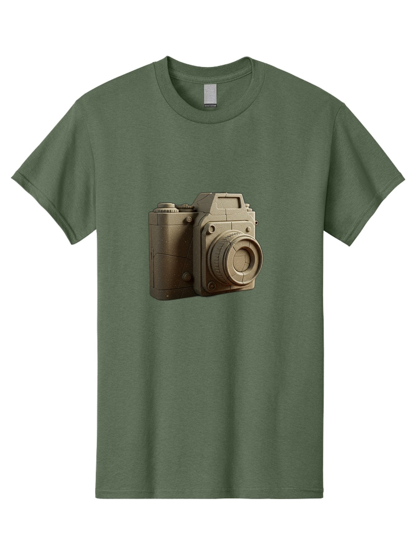 Brown-Camera Men'S Graphic Tee, 100% Cotton, Comfortable Casual Summer Wear, Machine Washable, 3D Camera, Digital Camera, Photography Equipment, Camera Lens, Camera Body, Rendering, 3D Modeling, Computer-Generated Imagery, Studio Shot, Bae365 15