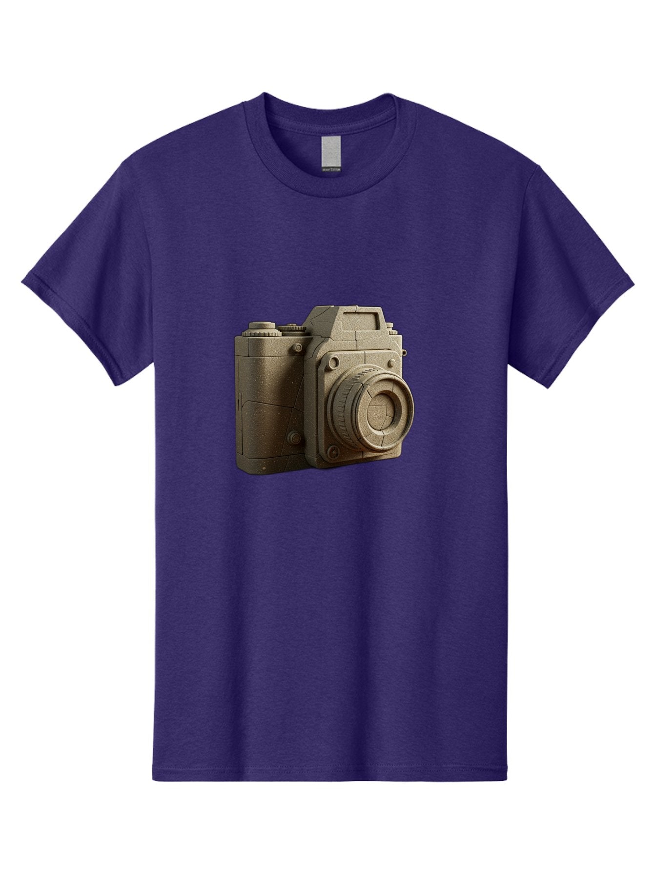 Brown-Camera Men'S Graphic Tee, 100% Cotton, Comfortable Casual Summer Wear, Machine Washable, 3D Camera, Digital Camera, Photography Equipment, Camera Lens, Camera Body, Rendering, 3D Modeling, Computer-Generated Imagery, Studio Shot, Bae365 3