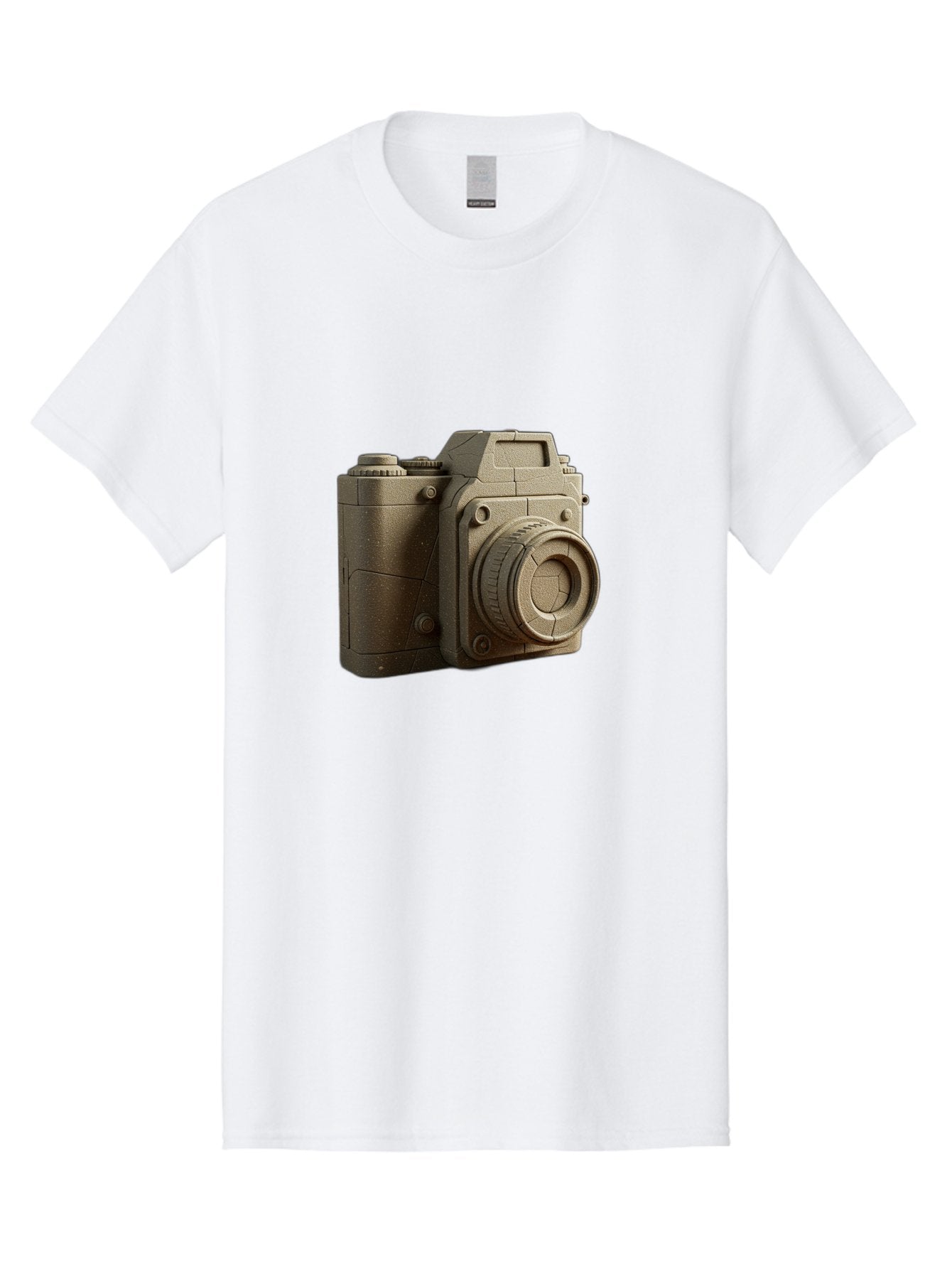 Brown-Camera Men'S Graphic Tee, 100% Cotton, Comfortable Casual Summer Wear, Machine Washable, 3D Camera, Digital Camera, Photography Equipment, Camera Lens, Camera Body, Rendering, 3D Modeling, Computer-Generated Imagery, Studio Shot, Bae365 5