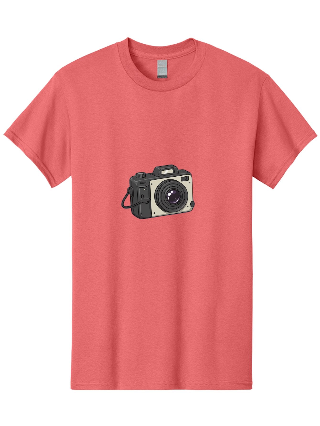 Camera-1 Men'S Graphic Tee, 100% Cotton, Comfortable Casual Summer Wear, Machine Washable, Illustrated Camera, Photography Equipment, Camera Lens, Black And Silver, Camera Strap, Digital Camera, Photography Gear, Camera Illustration Bae366 10