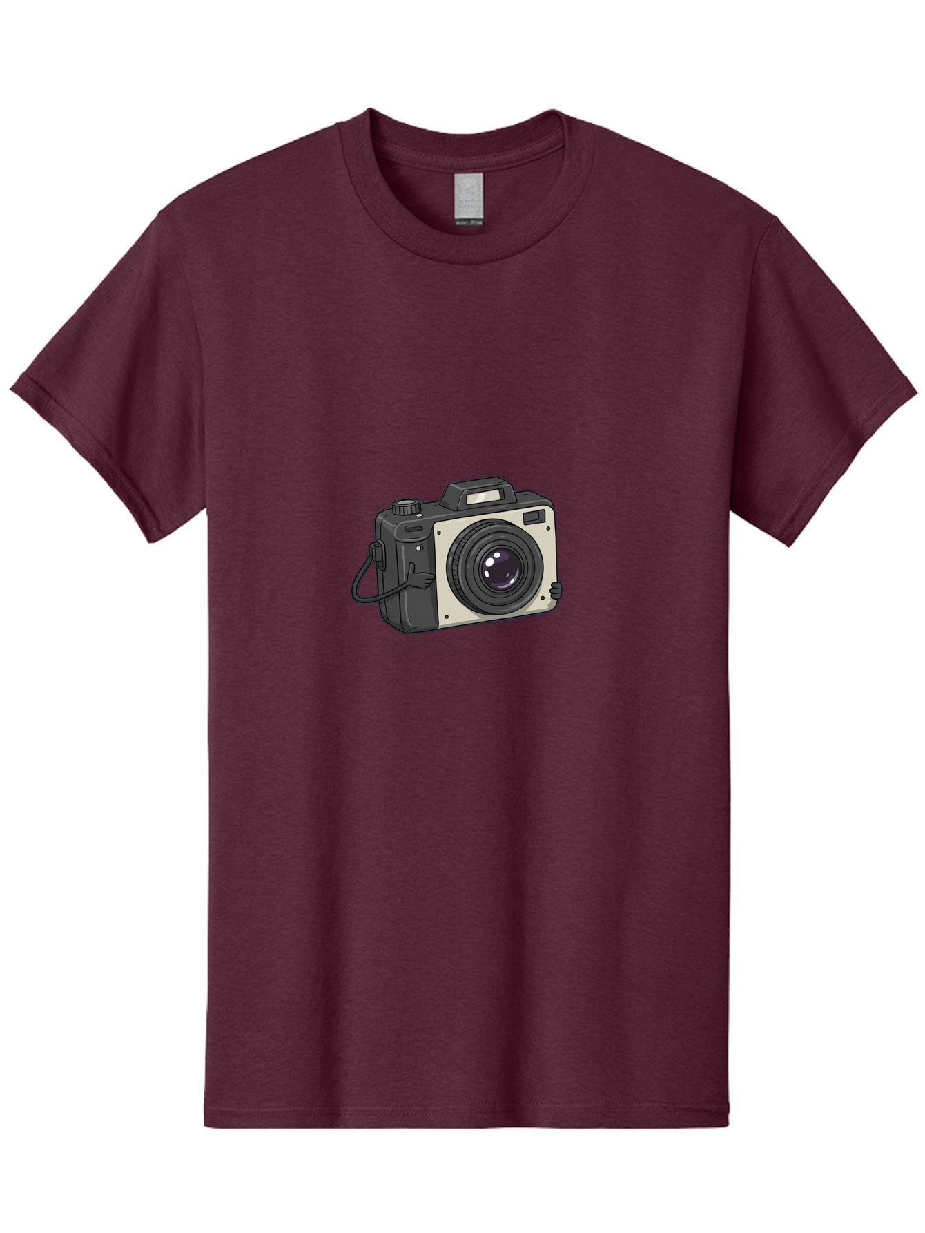 Camera-1 Men'S Graphic Tee, 100% Cotton, Comfortable Casual Summer Wear, Machine Washable, Illustrated Camera, Photography Equipment, Camera Lens, Black And Silver, Camera Strap, Digital Camera, Photography Gear, Camera Illustration Bae366 9