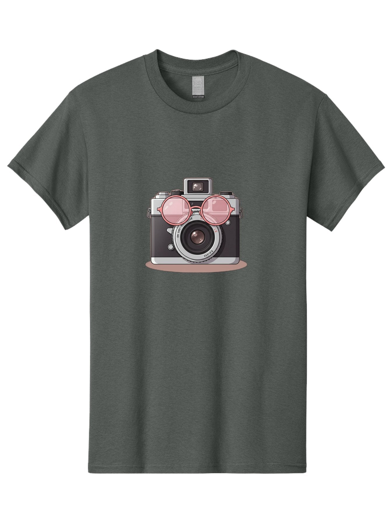 Camera-With-Glasses-2 Men'S Graphic Tee, 100% Cotton, Comfortable Casual Summer Wear, Machine Washable, Vintage Camera, Retro Photography, Cool Glasses, Lens Reflection, Classic Design, Camera Accessories, Stylish Photography Equipment, Bae375 11