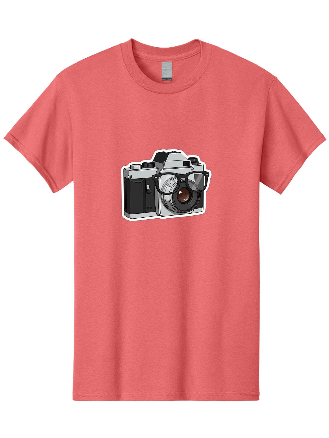 Camera-With-Shades Men'S Graphic Tee, 100% Cotton, Comfortable Casual Summer Wear, Machine Washable, Camera Wearing Sunglasses, Photography Gear, Stylish Accessory, Cool Camera, Funky Design, Creative Twist, Photography Equipment Bae379 15