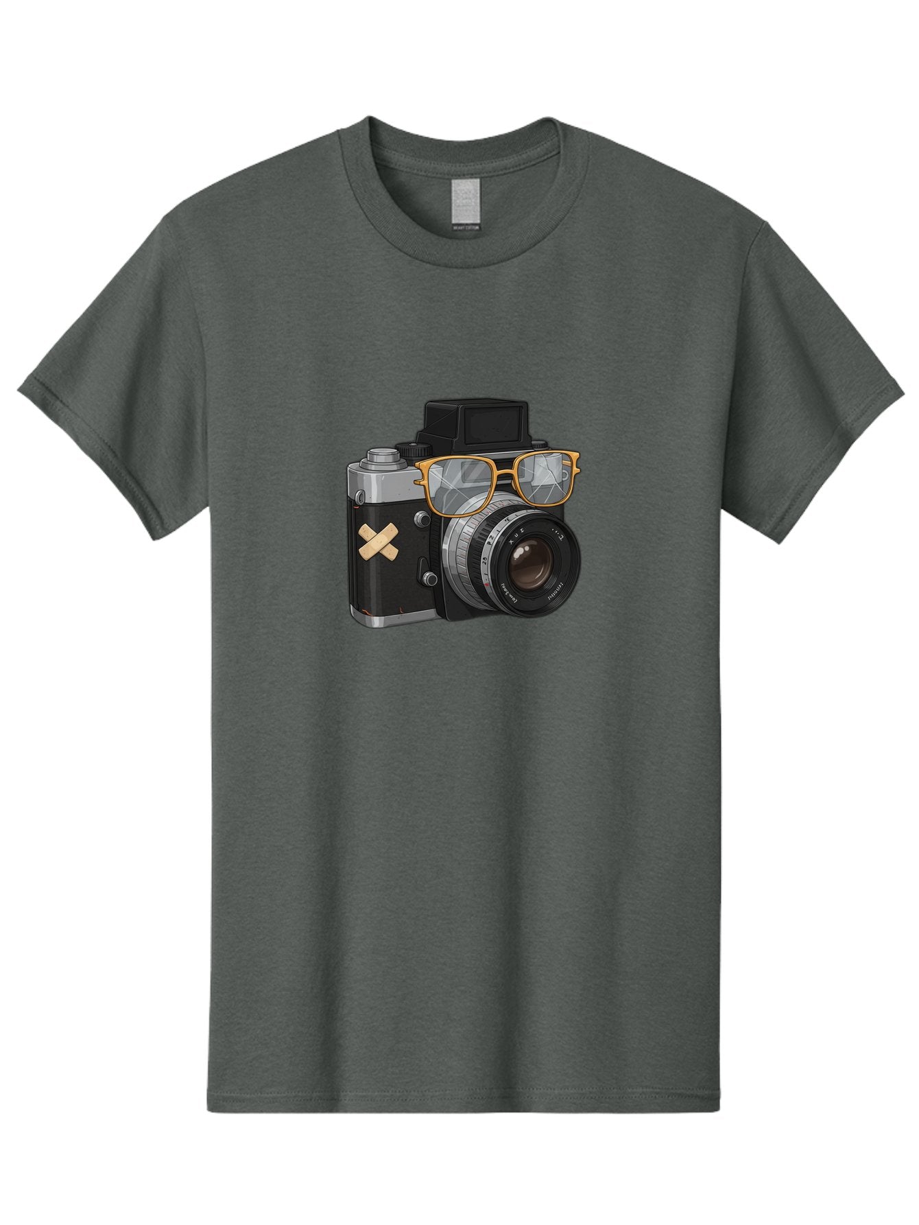 Camera-With-Sunglasses Men'S Graphic Tee, 100% Cotton, Comfortable Casual Summer Wear, Machine Washable, Vintage Camera, Camera With Sunglasses, Retro Style, Camera Accessories, Photography Equipment, Cool Camera, Hipster Camera, Bae381 13