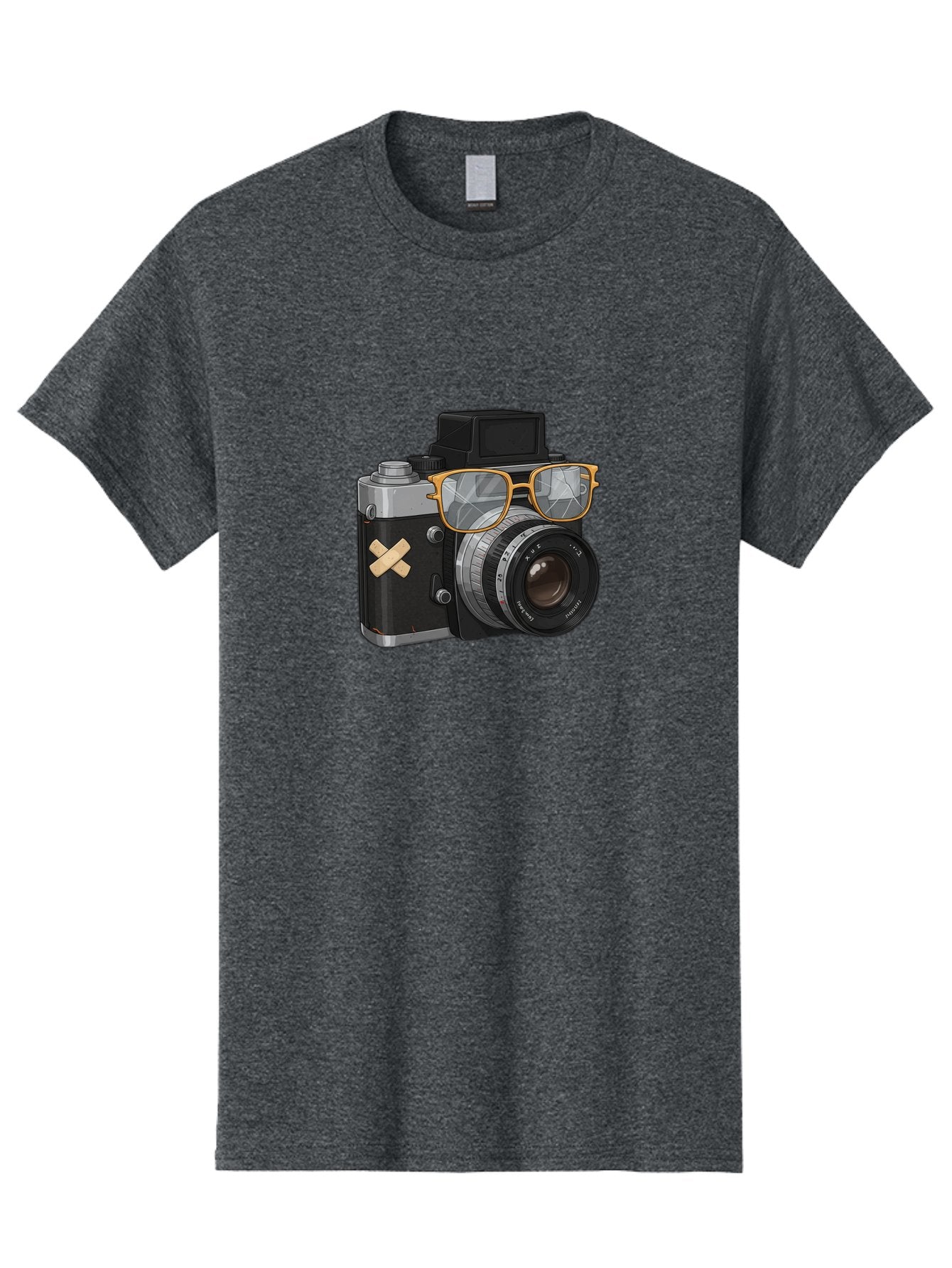 Camera-With-Sunglasses Men'S Graphic Tee, 100% Cotton, Comfortable Casual Summer Wear, Machine Washable, Vintage Camera, Camera With Sunglasses, Retro Style, Camera Accessories, Photography Equipment, Cool Camera, Hipster Camera, Bae381 14