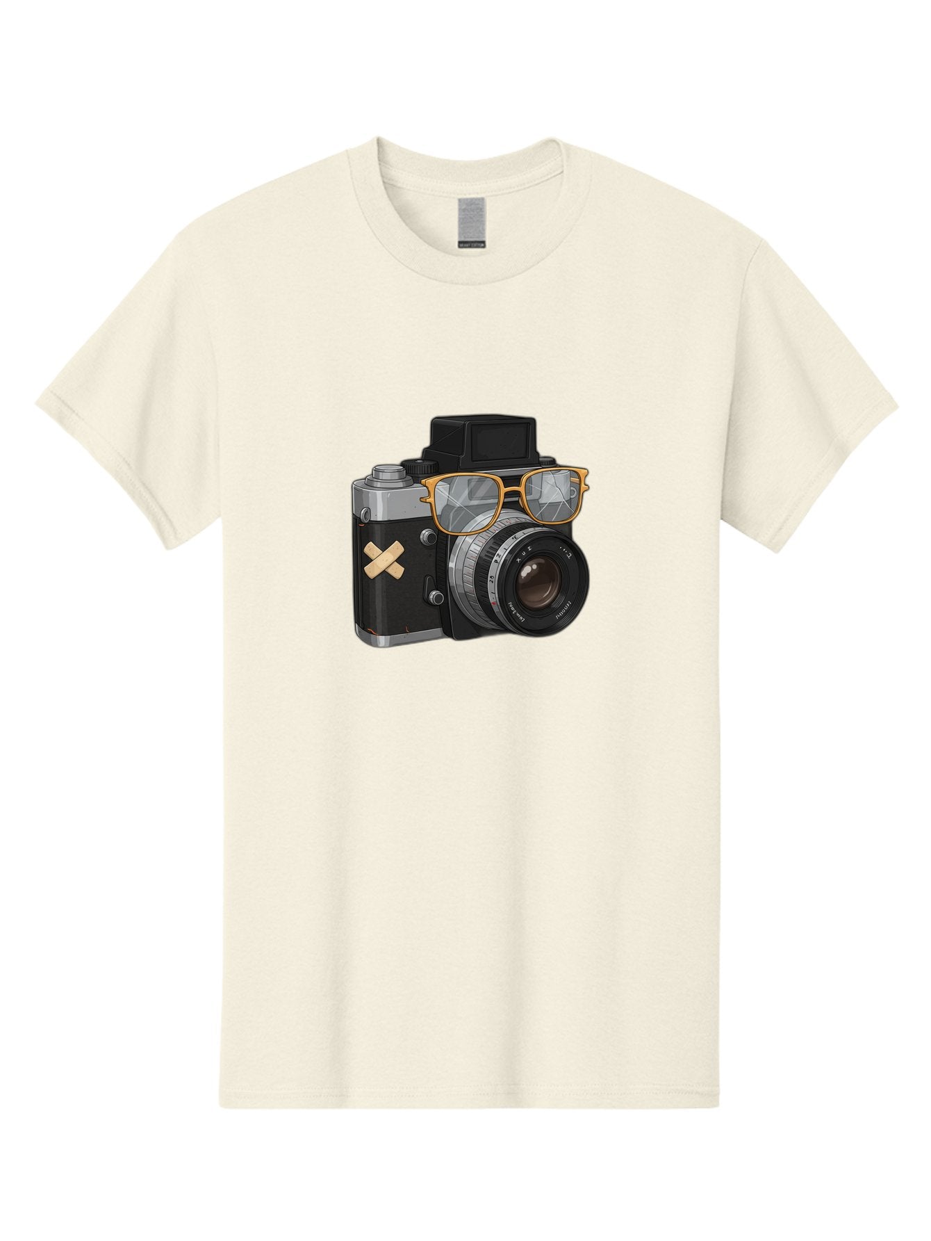 Camera-With-Sunglasses Men'S Graphic Tee, 100% Cotton, Comfortable Casual Summer Wear, Machine Washable, Vintage Camera, Camera With Sunglasses, Retro Style, Camera Accessories, Photography Equipment, Cool Camera, Hipster Camera, Bae381 9
