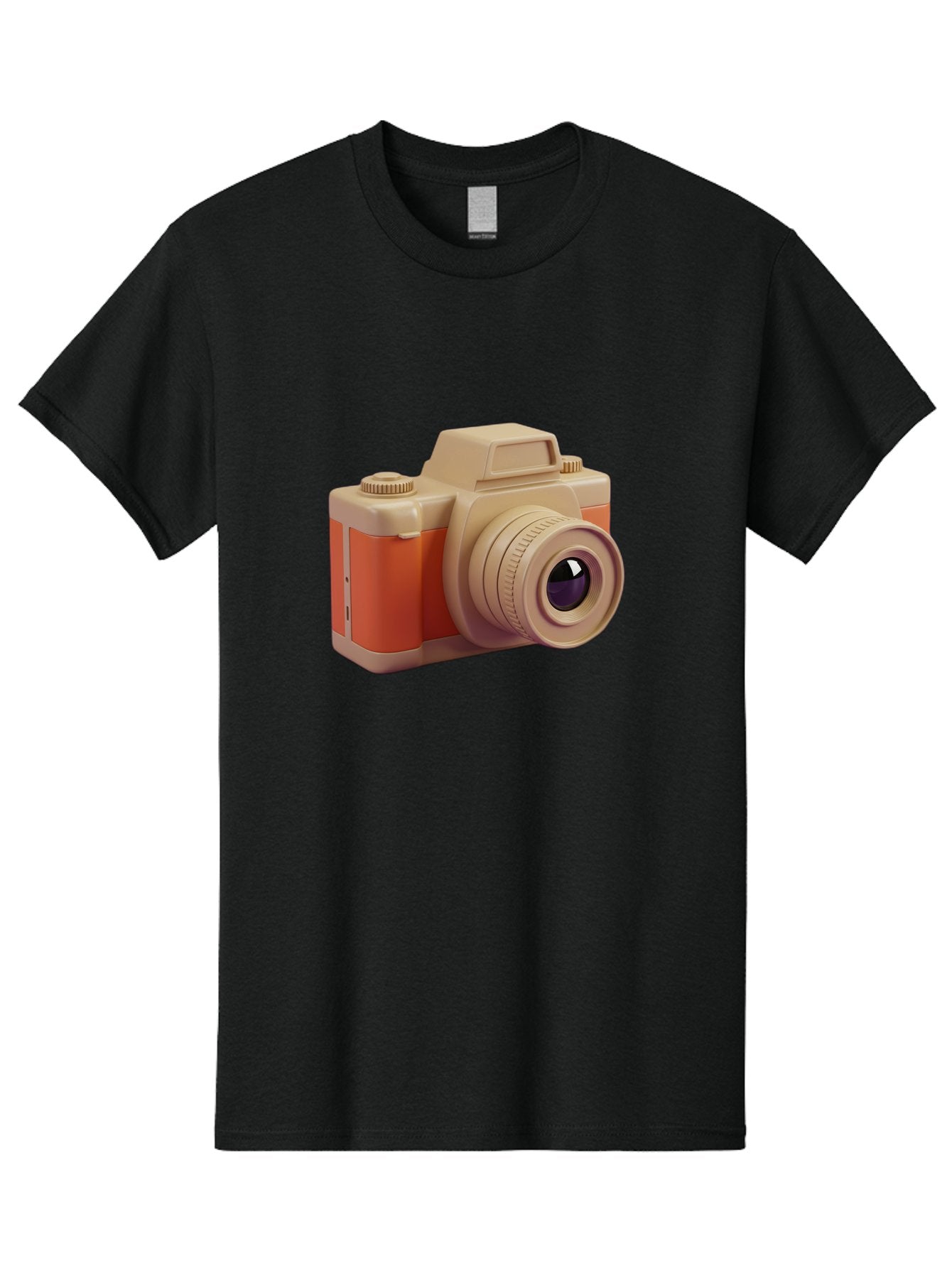 Camera Men'S Graphic Tee, 100% Cotton, Comfortable Casual Summer Wear, Machine Washable, Digital Camera, Photography Equipment, Camera Lens, Vintage Camera, Retro Style, Orange And Beige Colors, 3D Illustration, Camera Design, Photography Gear Bae383 13