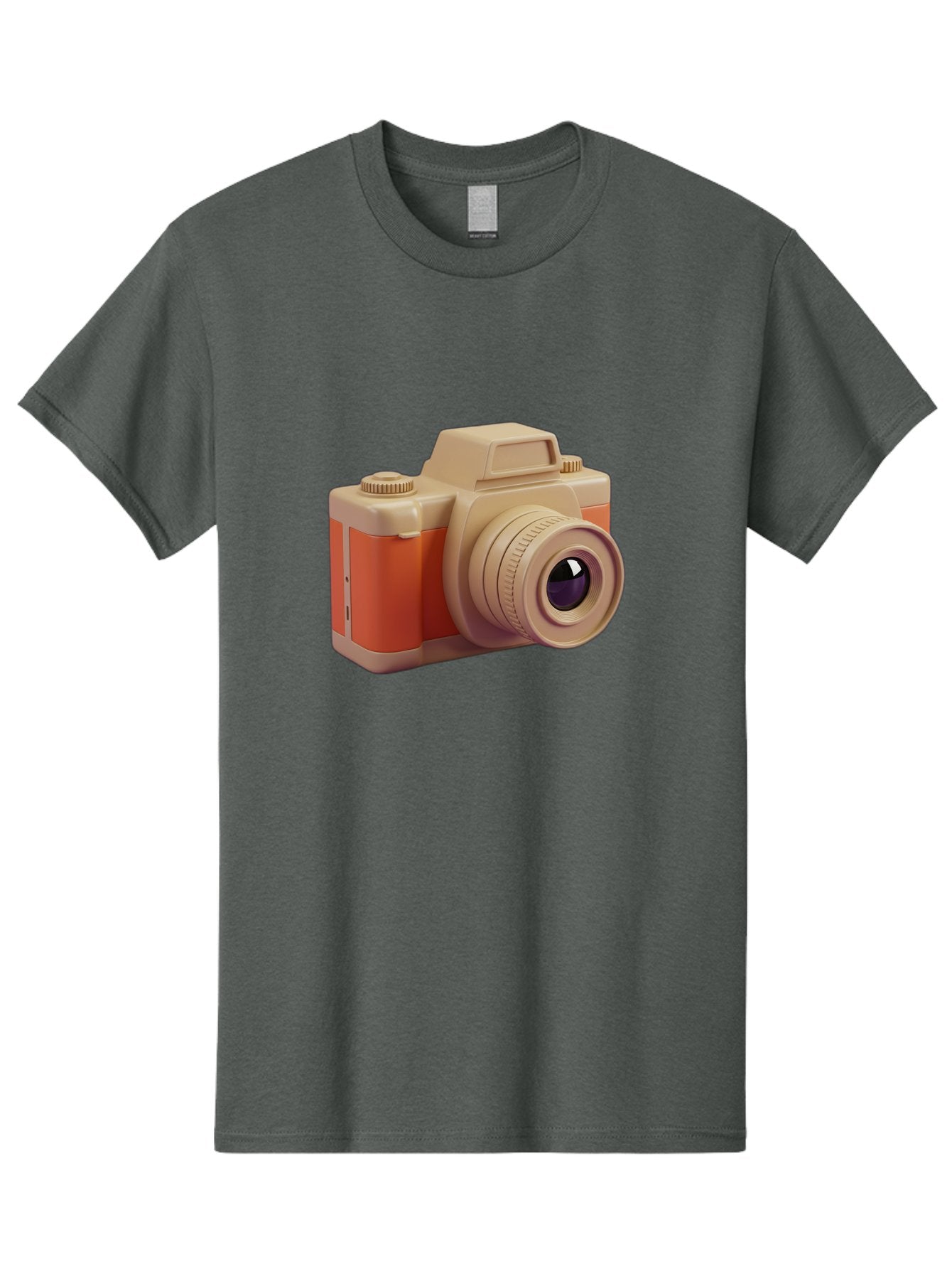 Camera Men'S Graphic Tee, 100% Cotton, Comfortable Casual Summer Wear, Machine Washable, Digital Camera, Photography Equipment, Camera Lens, Vintage Camera, Retro Style, Orange And Beige Colors, 3D Illustration, Camera Design, Photography Gear Bae383 11