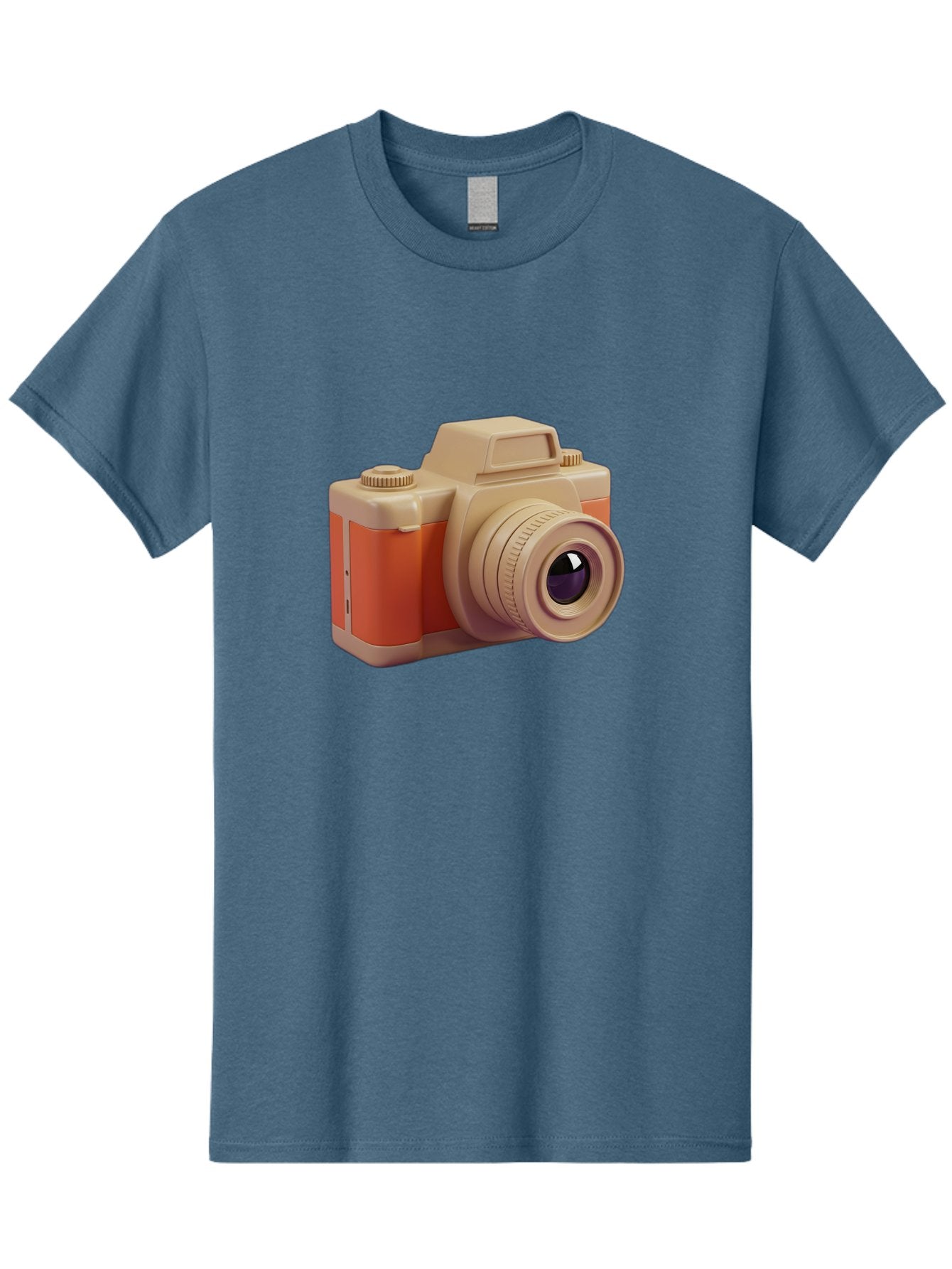 Camera Men'S Graphic Tee, 100% Cotton, Comfortable Casual Summer Wear, Machine Washable, Digital Camera, Photography Equipment, Camera Lens, Vintage Camera, Retro Style, Orange And Beige Colors, 3D Illustration, Camera Design, Photography Gear Bae383 9