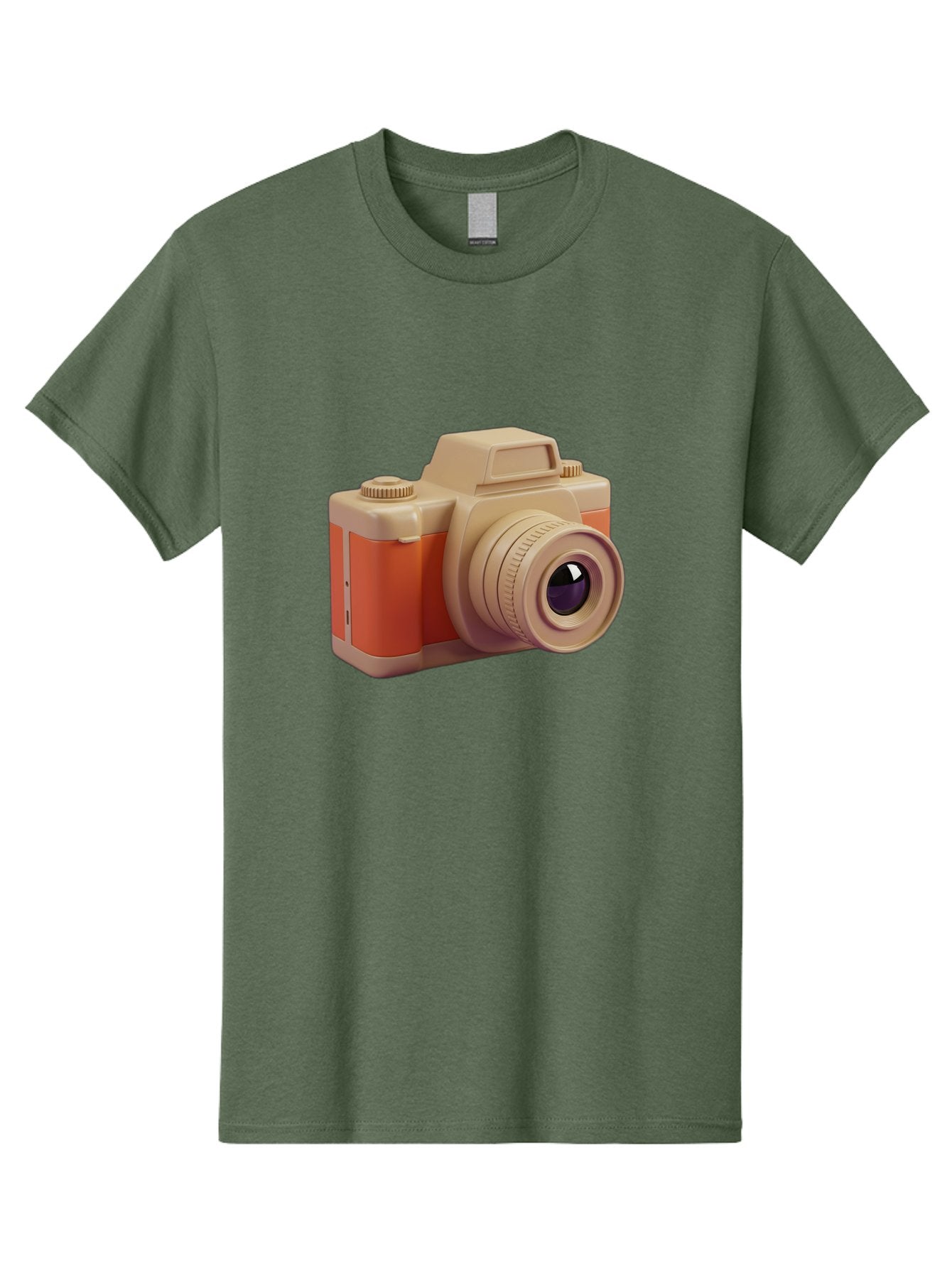 Camera Men'S Graphic Tee, 100% Cotton, Comfortable Casual Summer Wear, Machine Washable, Digital Camera, Photography Equipment, Camera Lens, Vintage Camera, Retro Style, Orange And Beige Colors, 3D Illustration, Camera Design, Photography Gear Bae383 10