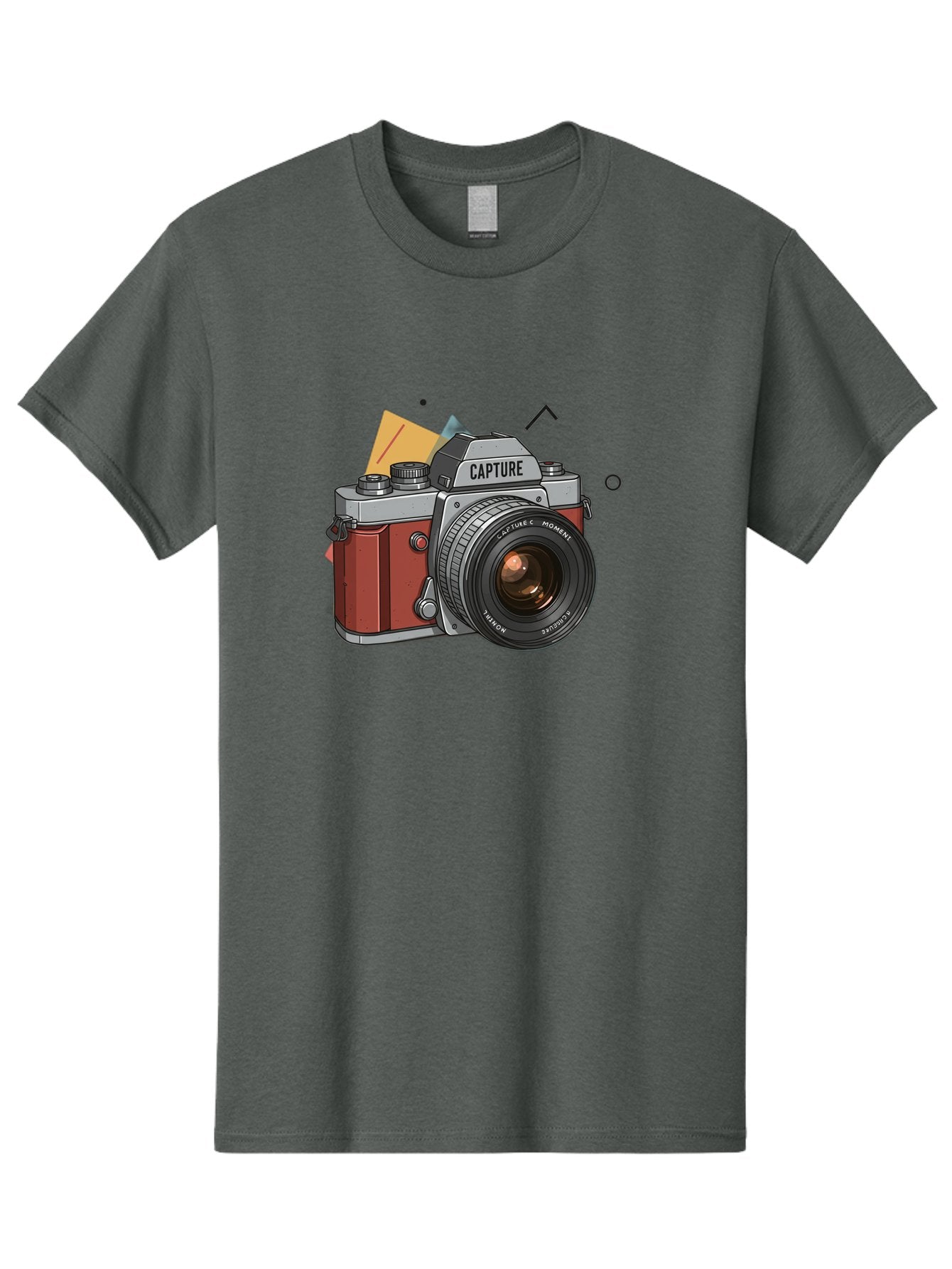 Capture-Camera Men'S Graphic Tee, 100% Cotton, Comfortable Casual Summer Wear, Machine Washable, Vintage Camera, Capture Moment, Photography Equipment, Capture The Moment, Dslr Camera, Camera Lens, Photography Accessories, Retro Camera Design, Bae384 4