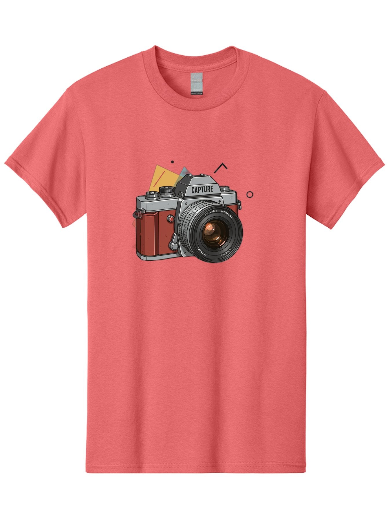 Capture-Camera Men'S Graphic Tee, 100% Cotton, Comfortable Casual Summer Wear, Machine Washable, Vintage Camera, Capture Moment, Photography Equipment, Capture The Moment, Dslr Camera, Camera Lens, Photography Accessories, Retro Camera Design, Bae384