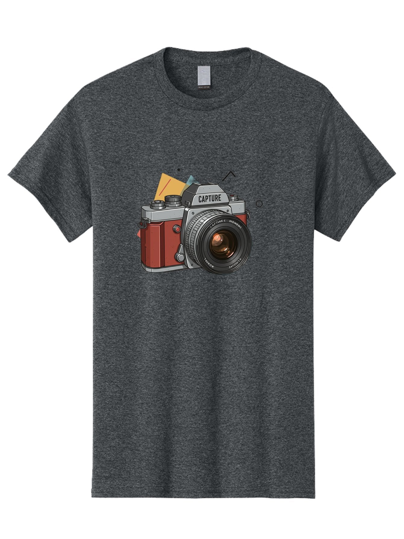 Capture-Camera Men'S Graphic Tee, 100% Cotton, Comfortable Casual Summer Wear, Machine Washable, Vintage Camera, Capture Moment, Photography Equipment, Capture The Moment, Dslr Camera, Camera Lens, Photography Accessories, Retro Camera Design, Bae384 5