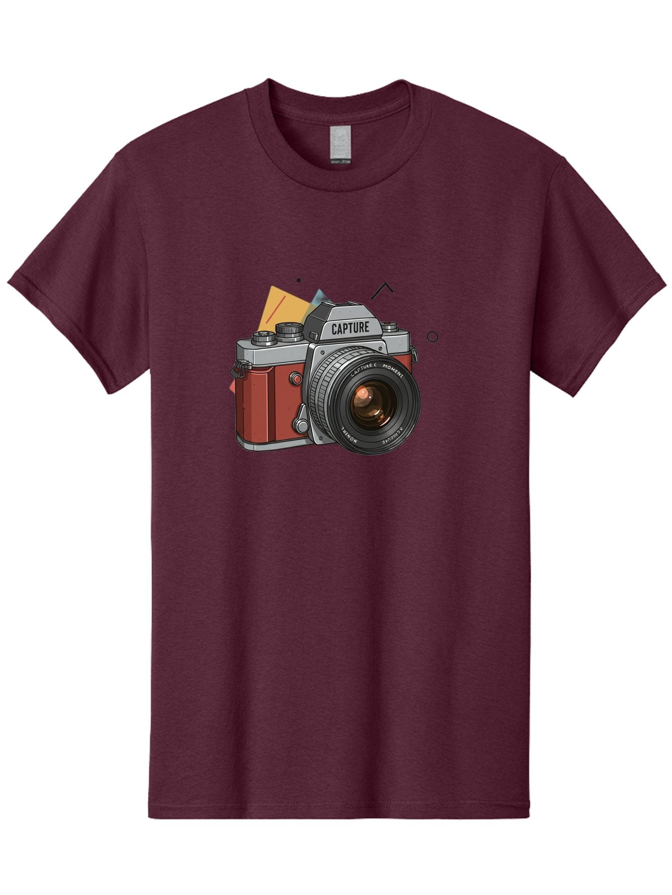 Capture-Camera Men'S Graphic Tee, 100% Cotton, Comfortable Casual Summer Wear, Machine Washable, Vintage Camera, Capture Moment, Photography Equipment, Capture The Moment, Dslr Camera, Camera Lens, Photography Accessories, Retro Camera Design, Bae384 12