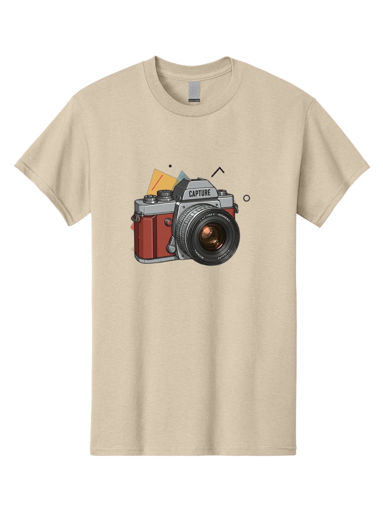 Capture-Camera Men'S Graphic Tee, 100% Cotton, Comfortable Casual Summer Wear, Machine Washable, Vintage Camera, Capture Moment, Photography Equipment, Capture The Moment, Dslr Camera, Camera Lens, Photography Accessories, Retro Camera Design, Bae384 3