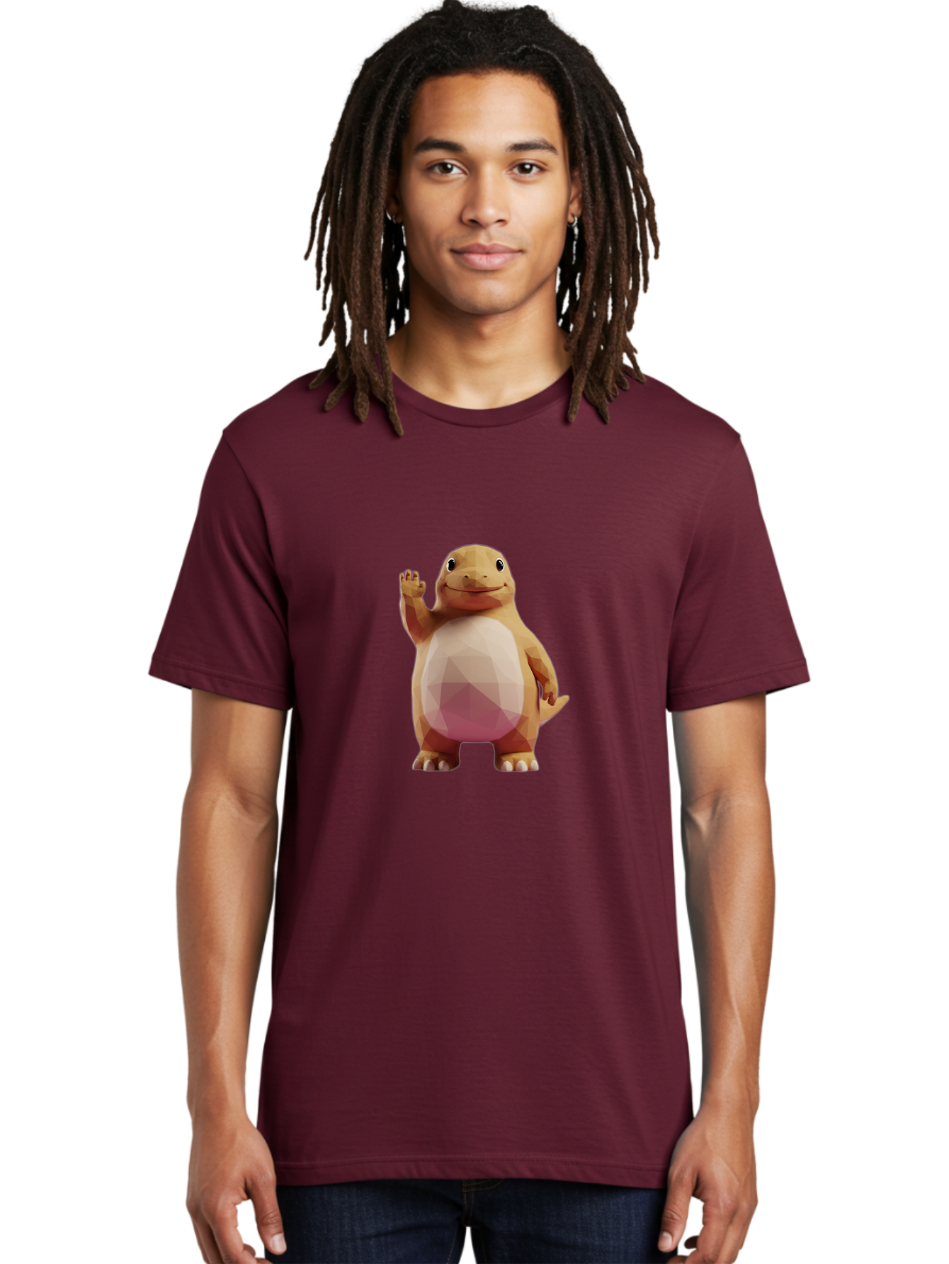 Charmander Men'S Graphic Tee, 100% Cotton, Comfortable Casual Summer Wear, Machine Washable, Charmander, Pokémon Character, Cartoon Lizard, Low-Poly 3D Model, Orange And White Colors, Friendly Gesture, Digital Illustration, Gaming Icon Bae406 20