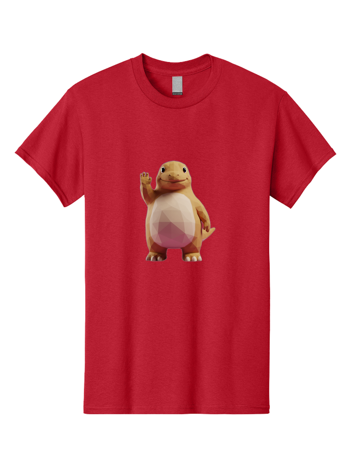 Charmander Men'S Graphic Tee, 100% Cotton, Comfortable Casual Summer Wear, Machine Washable, Charmander, Pokémon Character, Cartoon Lizard, Low-Poly 3D Model, Orange And White Colors, Friendly Gesture, Digital Illustration, Gaming Icon Bae406 14