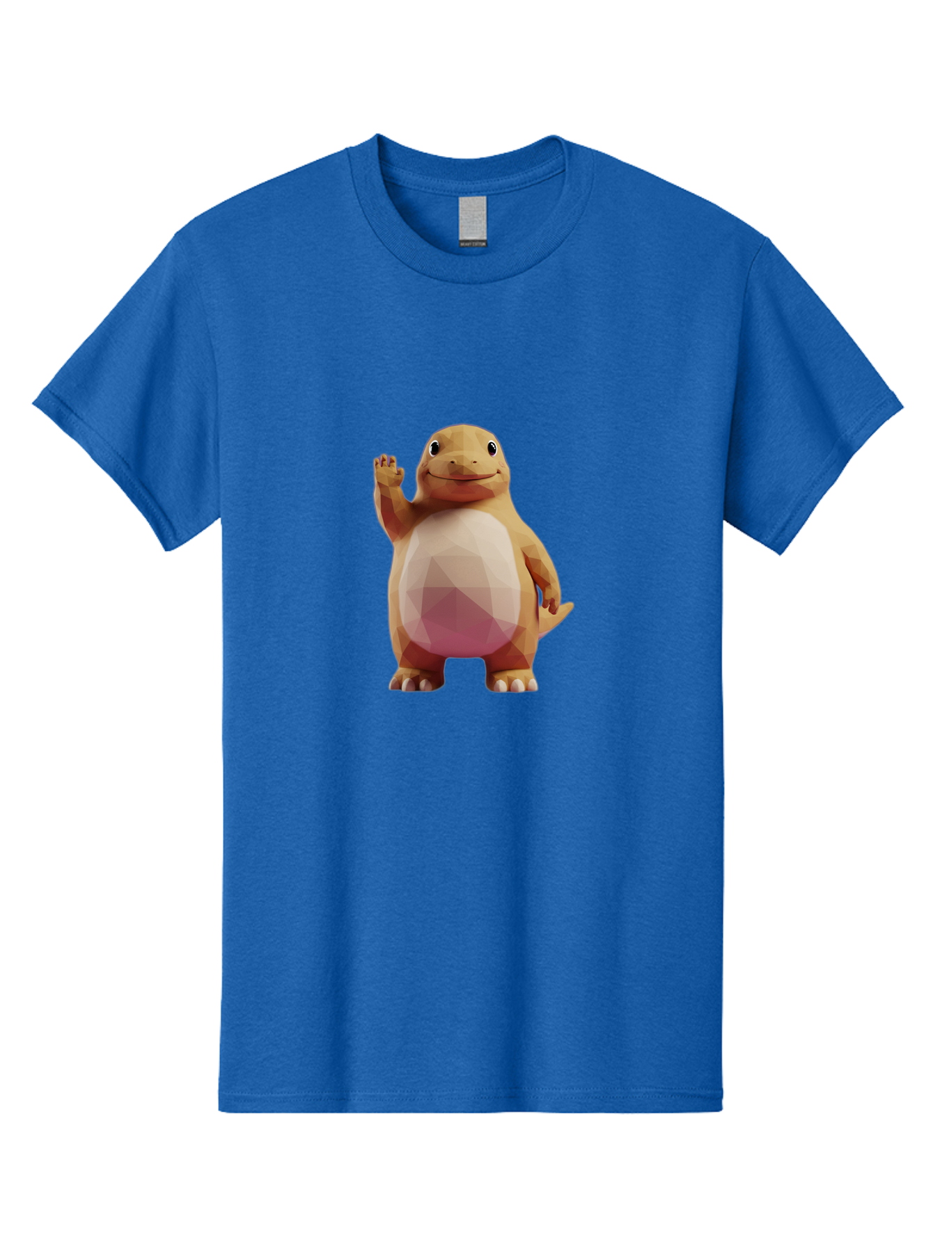 Charmander Men'S Graphic Tee, 100% Cotton, Comfortable Casual Summer Wear, Machine Washable, Charmander, Pokémon Character, Cartoon Lizard, Low-Poly 3D Model, Orange And White Colors, Friendly Gesture, Digital Illustration, Gaming Icon Bae406 9