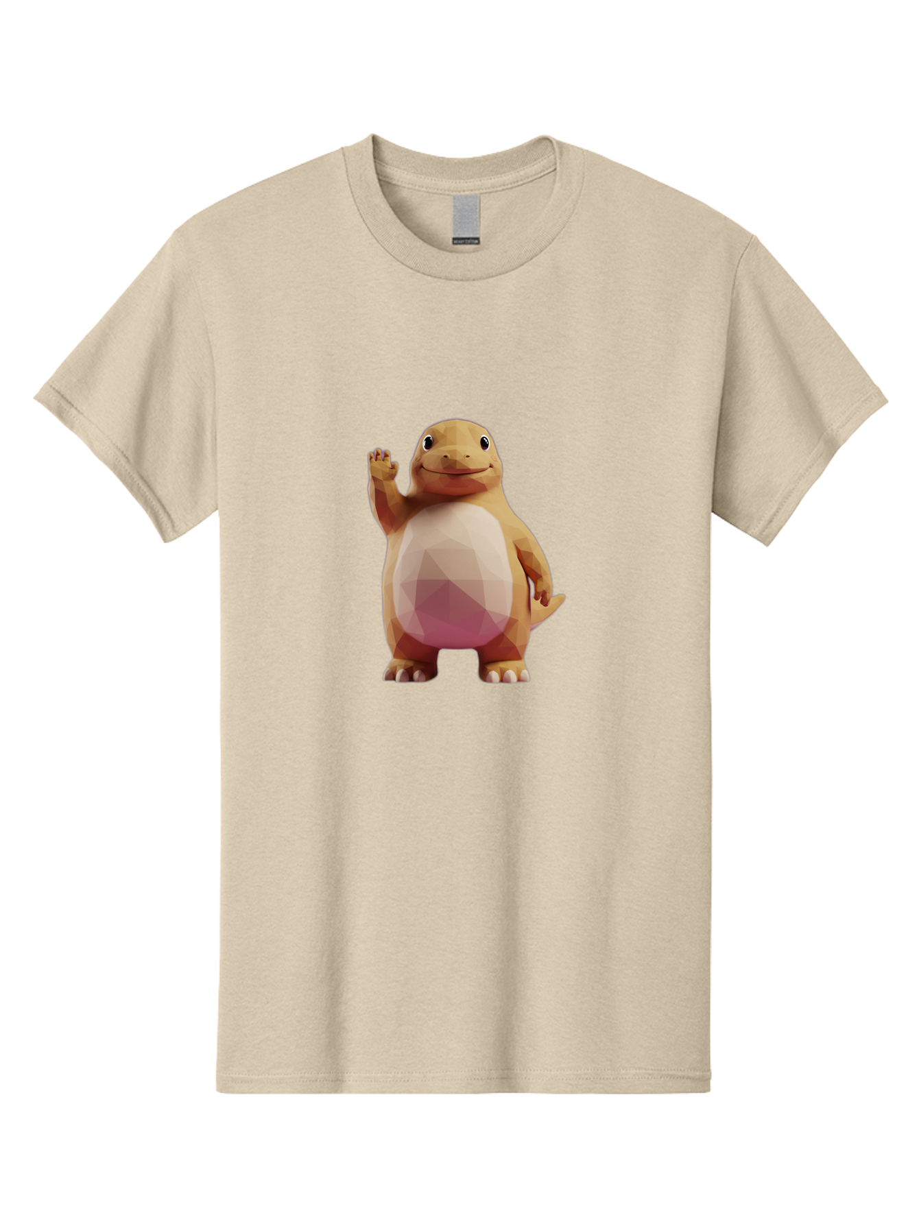 Charmander Men'S Graphic Tee, 100% Cotton, Comfortable Casual Summer Wear, Machine Washable, Charmander, Pokémon Character, Cartoon Lizard, Low-Poly 3D Model, Orange And White Colors, Friendly Gesture, Digital Illustration, Gaming Icon Bae406 10