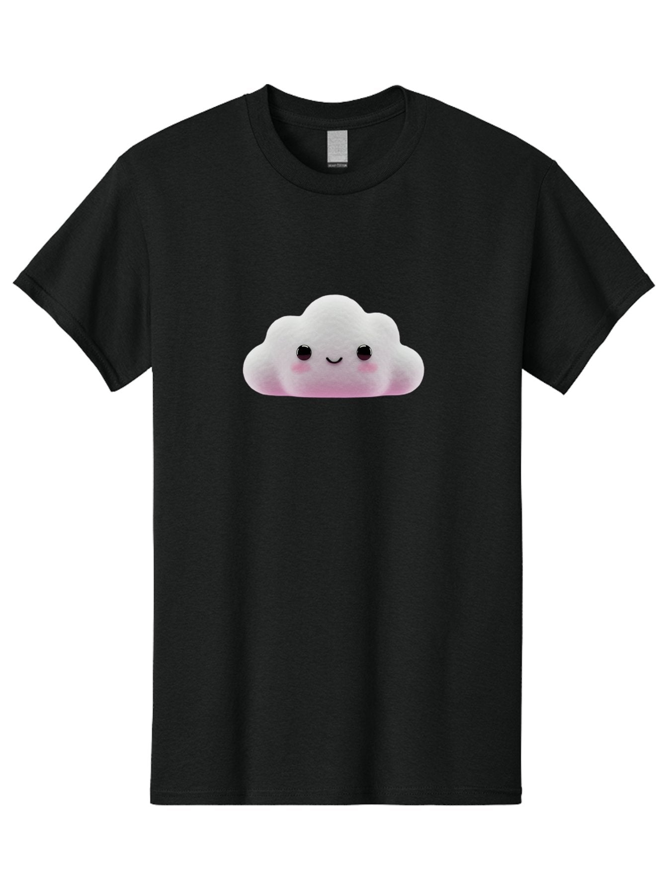 Cloud-Emoticon Men'S Graphic Tee, 100% Cotton, Comfortable Casual Summer Wear, Machine Washable, Cute Cartoon Cloud, Plush Toy, Smiling Face, Soft And Cuddly, Pastel Colors, Adorable Design, Kawaii Character Bae409 13