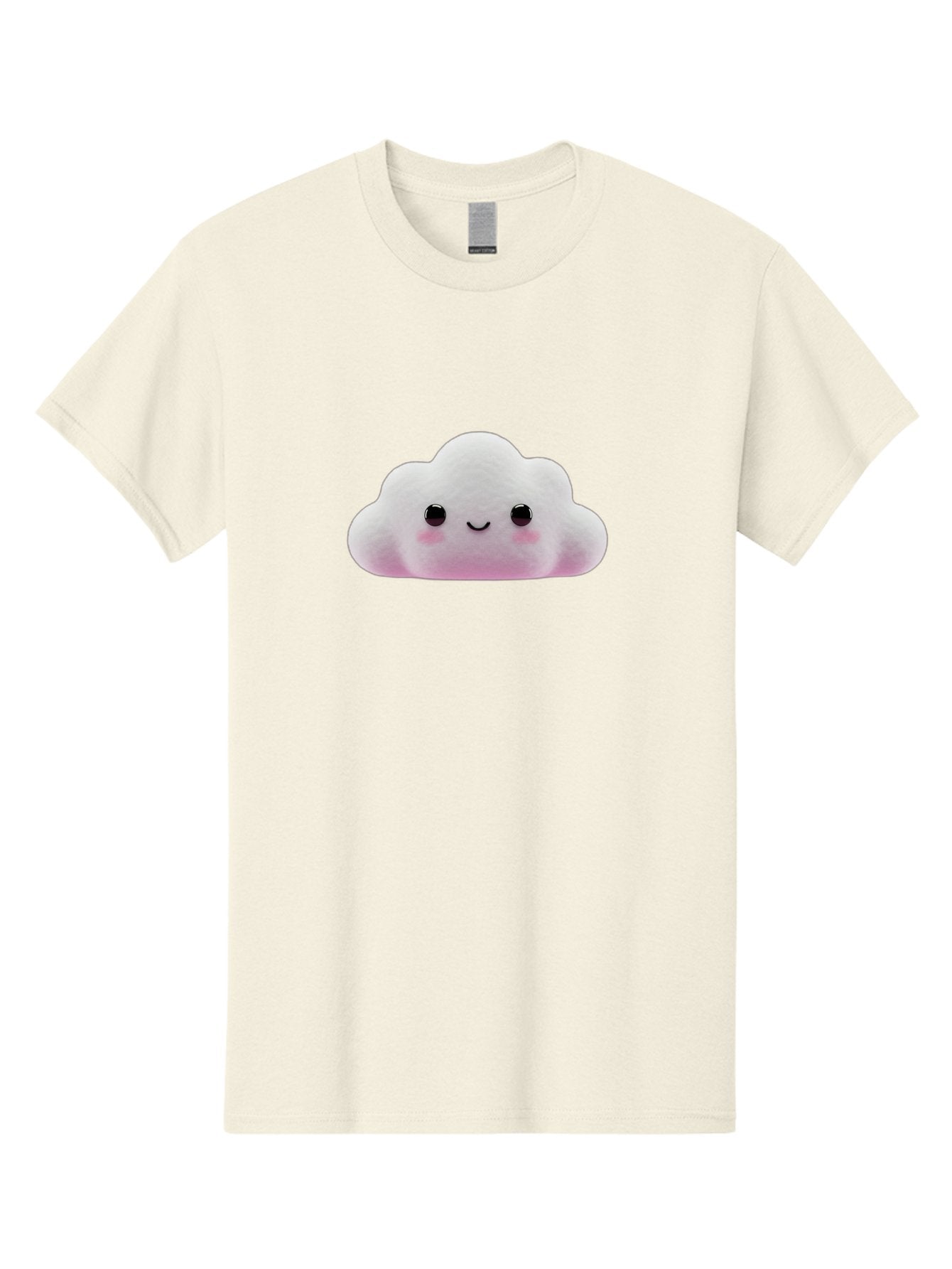 Cloud-Emoticon Men'S Graphic Tee, 100% Cotton, Comfortable Casual Summer Wear, Machine Washable, Cute Cartoon Cloud, Plush Toy, Smiling Face, Soft And Cuddly, Pastel Colors, Adorable Design, Kawaii Character Bae409 11