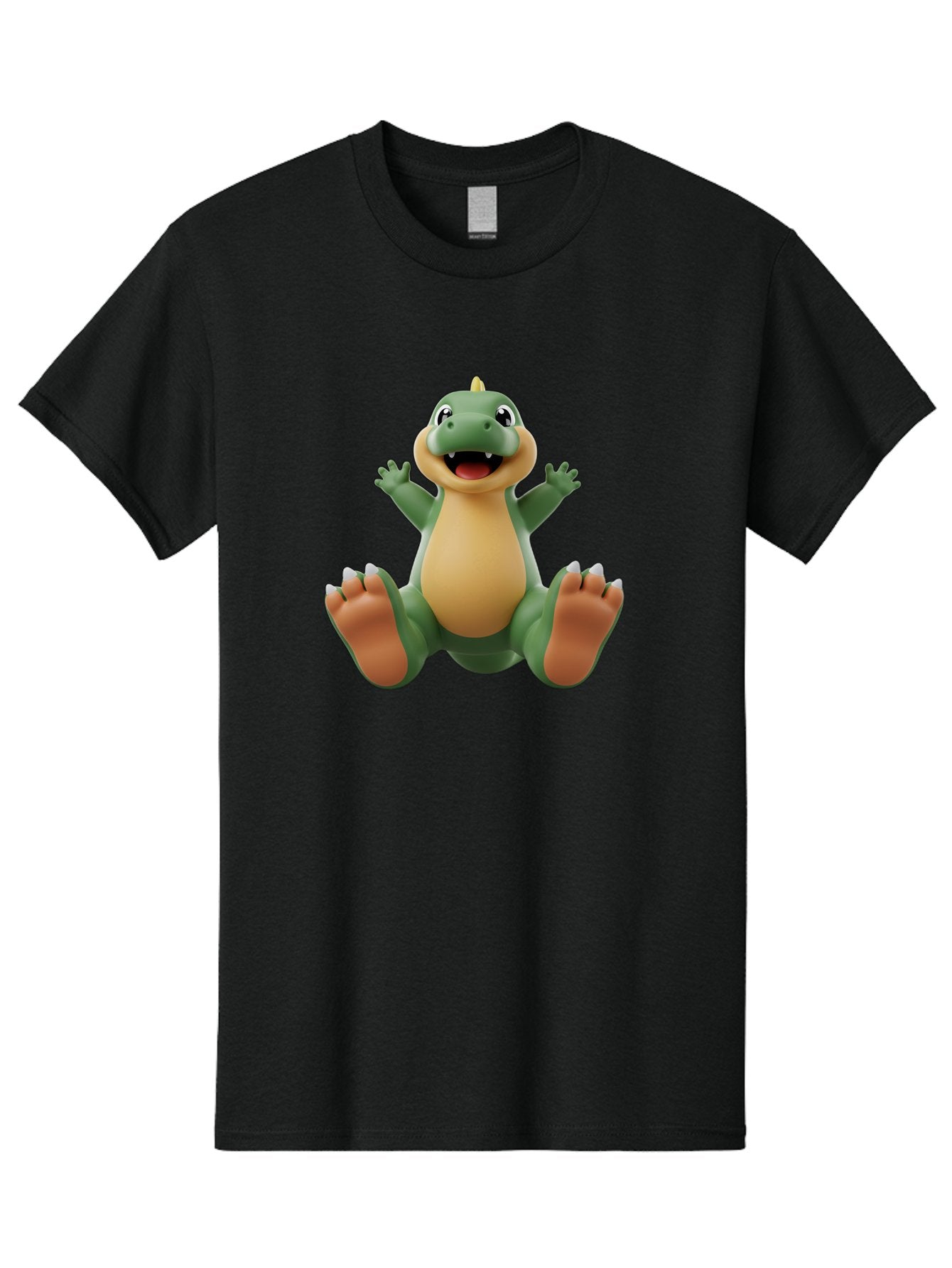 Crocodile Men'S Graphic Tee, 100% Cotton, Comfortable Casual Summer Wear, Machine Washable, Cartoon Crocodile, Green And Tan Reptile, Cute And Friendly, Jumping In The Air, Happy Expression, Cartoon Character, Animated Animal Bae417 6