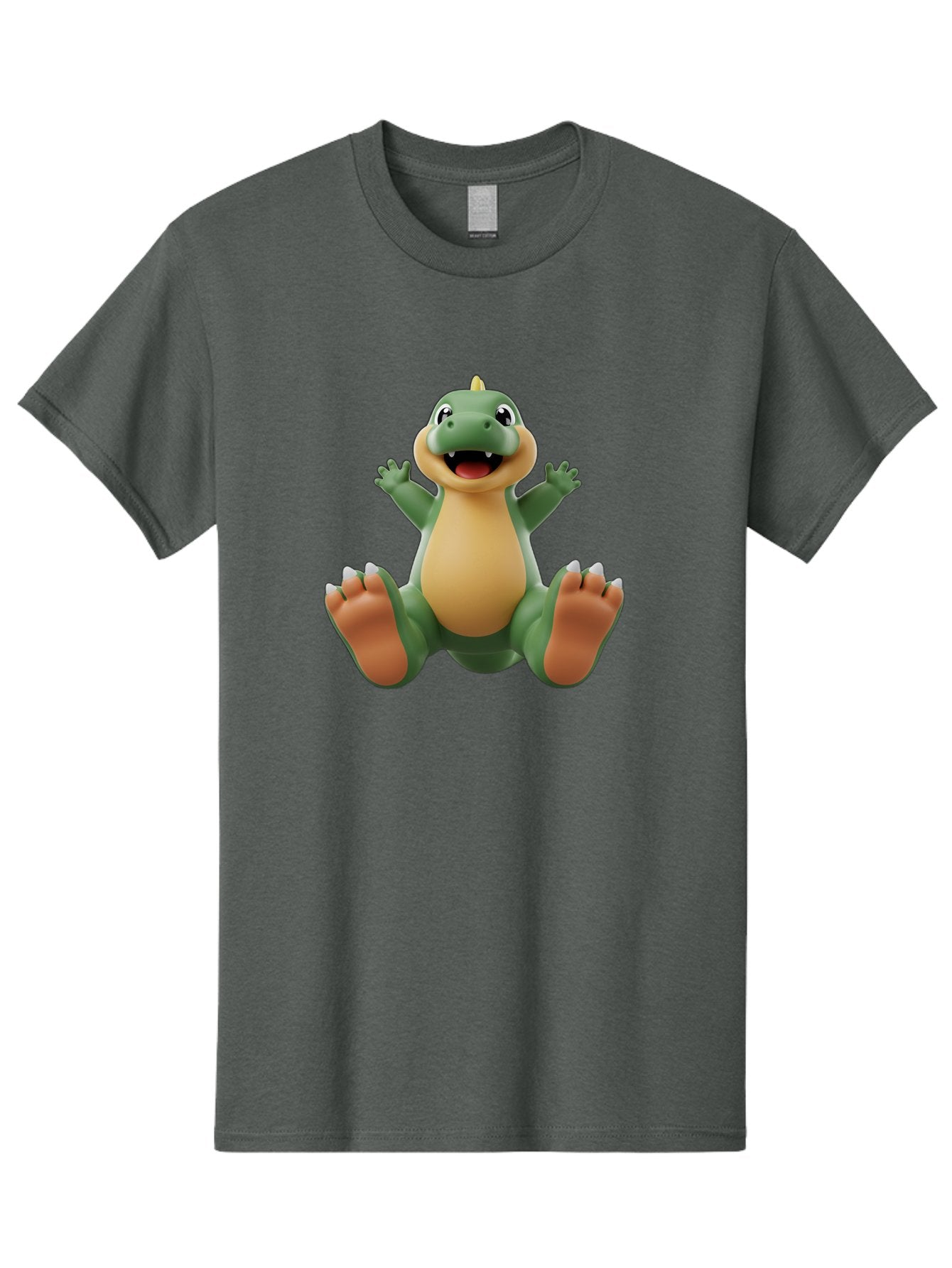 Crocodile Men'S Graphic Tee, 100% Cotton, Comfortable Casual Summer Wear, Machine Washable, Cartoon Crocodile, Green And Tan Reptile, Cute And Friendly, Jumping In The Air, Happy Expression, Cartoon Character, Animated Animal Bae417 11