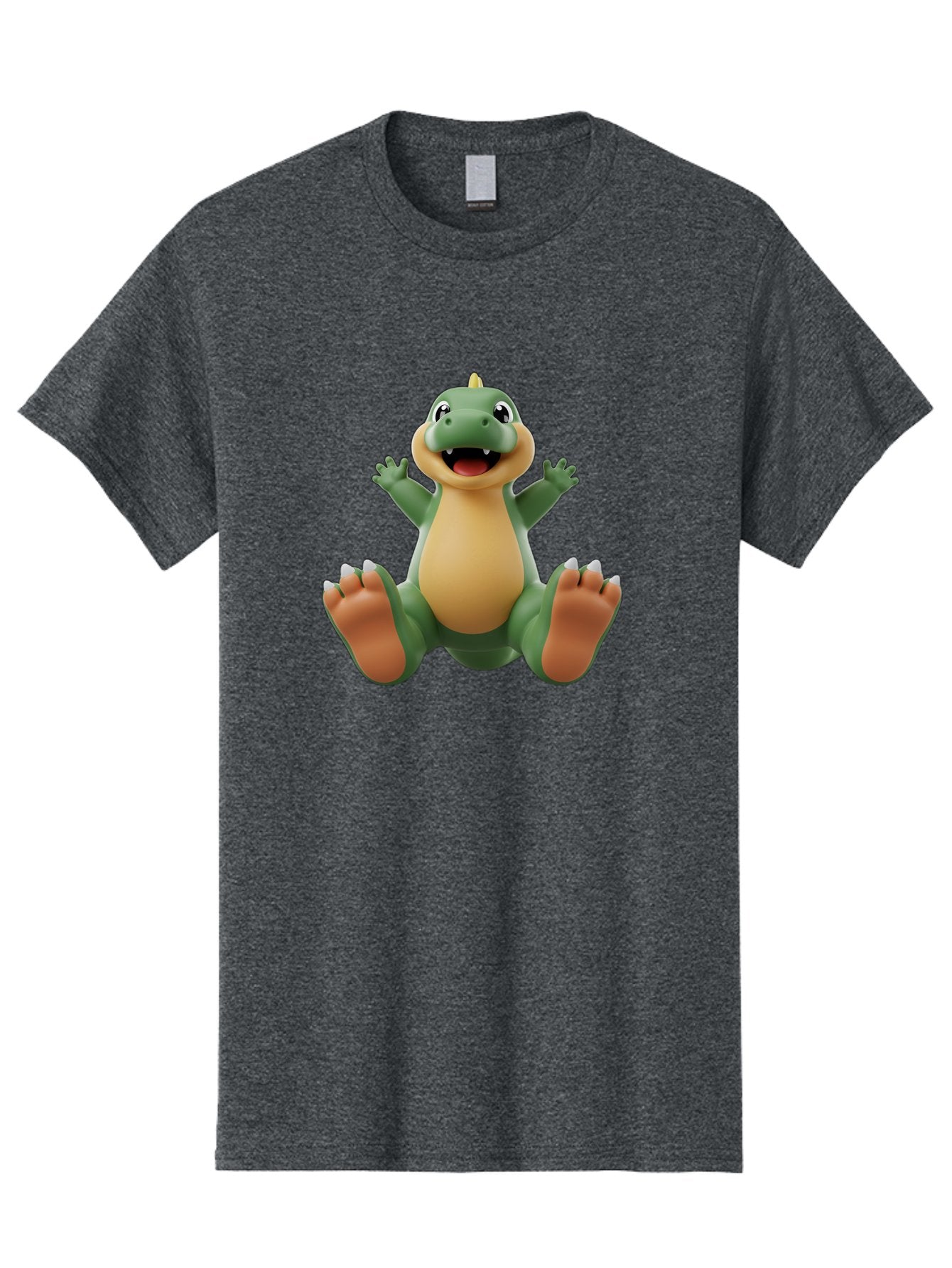 Crocodile Men'S Graphic Tee, 100% Cotton, Comfortable Casual Summer Wear, Machine Washable, Cartoon Crocodile, Green And Tan Reptile, Cute And Friendly, Jumping In The Air, Happy Expression, Cartoon Character, Animated Animal Bae417 13