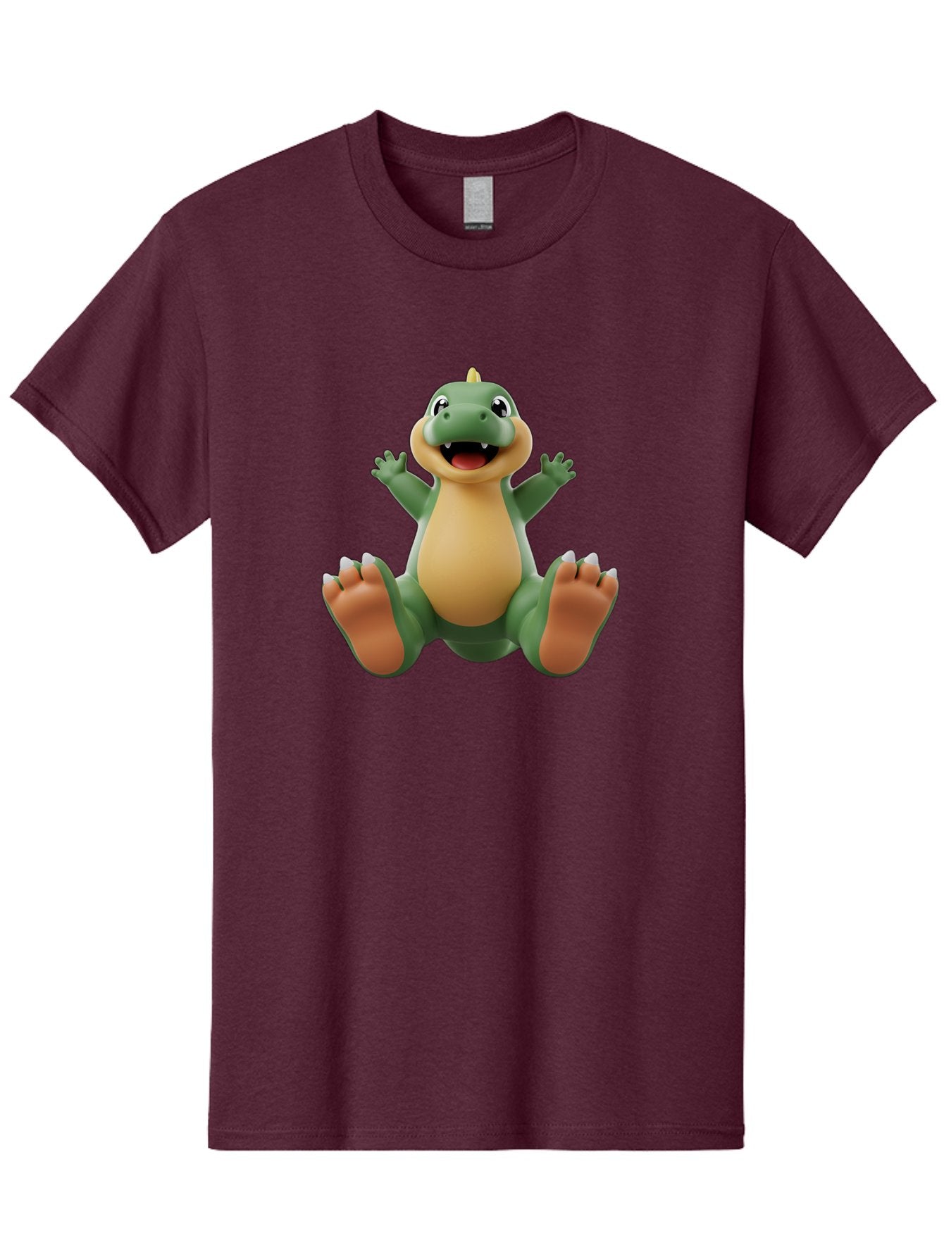 Crocodile Men'S Graphic Tee, 100% Cotton, Comfortable Casual Summer Wear, Machine Washable, Cartoon Crocodile, Green And Tan Reptile, Cute And Friendly, Jumping In The Air, Happy Expression, Cartoon Character, Animated Animal Bae417 5