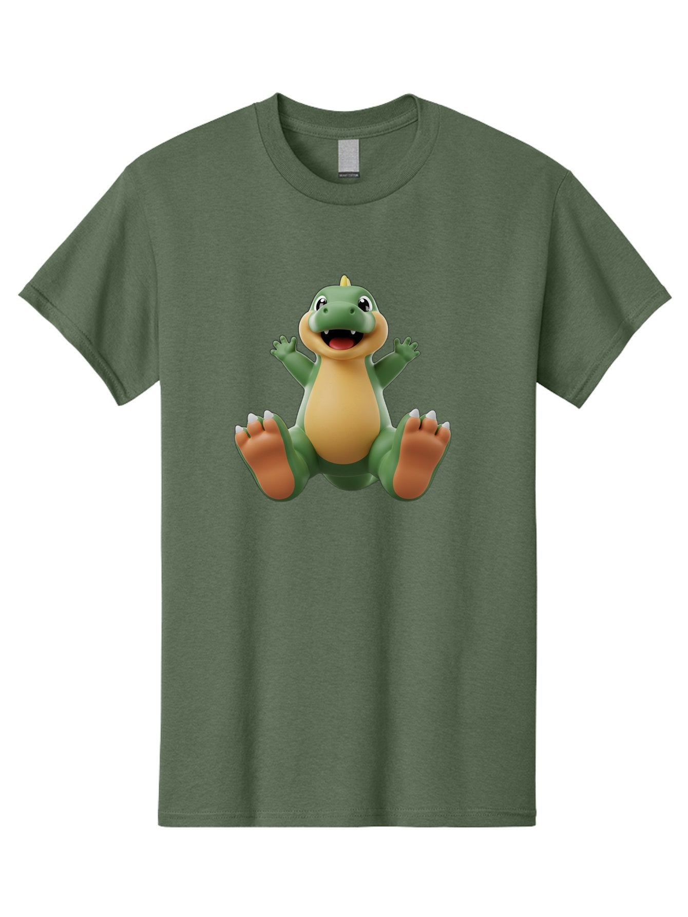 Crocodile Men'S Graphic Tee, 100% Cotton, Comfortable Casual Summer Wear, Machine Washable, Cartoon Crocodile, Green And Tan Reptile, Cute And Friendly, Jumping In The Air, Happy Expression, Cartoon Character, Animated Animal Bae417 15