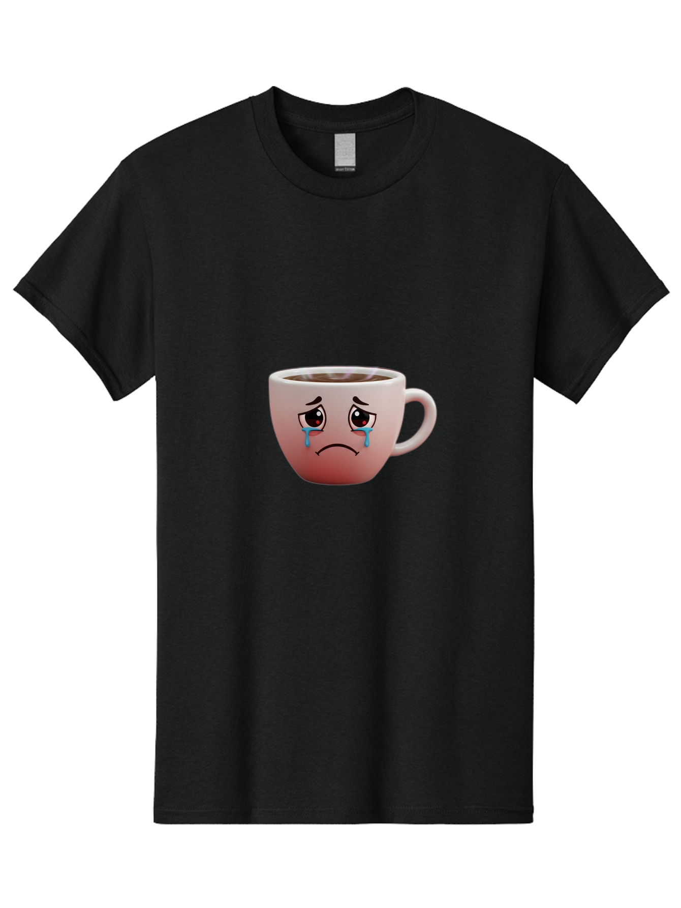 Crying-Coffee-Cup-1 Men'S Graphic Tee, 100% Cotton, Comfortable Casual Summer Wear, Machine Washable, Coffee Cup With Sad Face, Crying Eyes, Frowning Expression, Emotional Coffee, Coffee Lover Emotions, Sad Coffee Moment, Coffee Cup Feelings Bae421 8