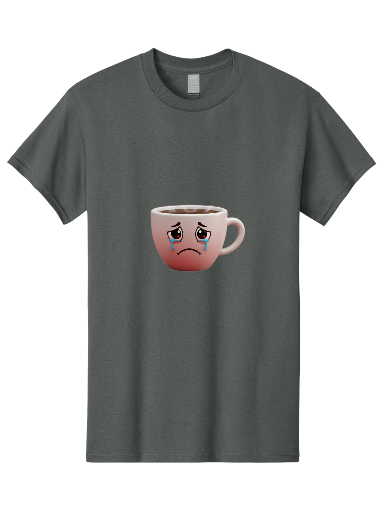 Crying-Coffee-Cup-1 Men'S Graphic Tee, 100% Cotton, Comfortable Casual Summer Wear, Machine Washable, Coffee Cup With Sad Face, Crying Eyes, Frowning Expression, Emotional Coffee, Coffee Lover Emotions, Sad Coffee Moment, Coffee Cup Feelings Bae421 14