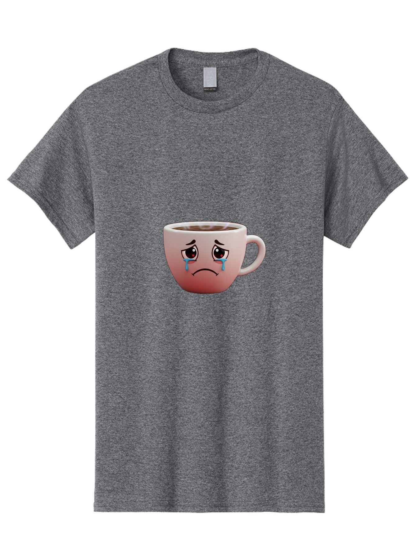 Crying-Coffee-Cup-1 Men'S Graphic Tee, 100% Cotton, Comfortable Casual Summer Wear, Machine Washable, Coffee Cup With Sad Face, Crying Eyes, Frowning Expression, Emotional Coffee, Coffee Lover Emotions, Sad Coffee Moment, Coffee Cup Feelings Bae421 14