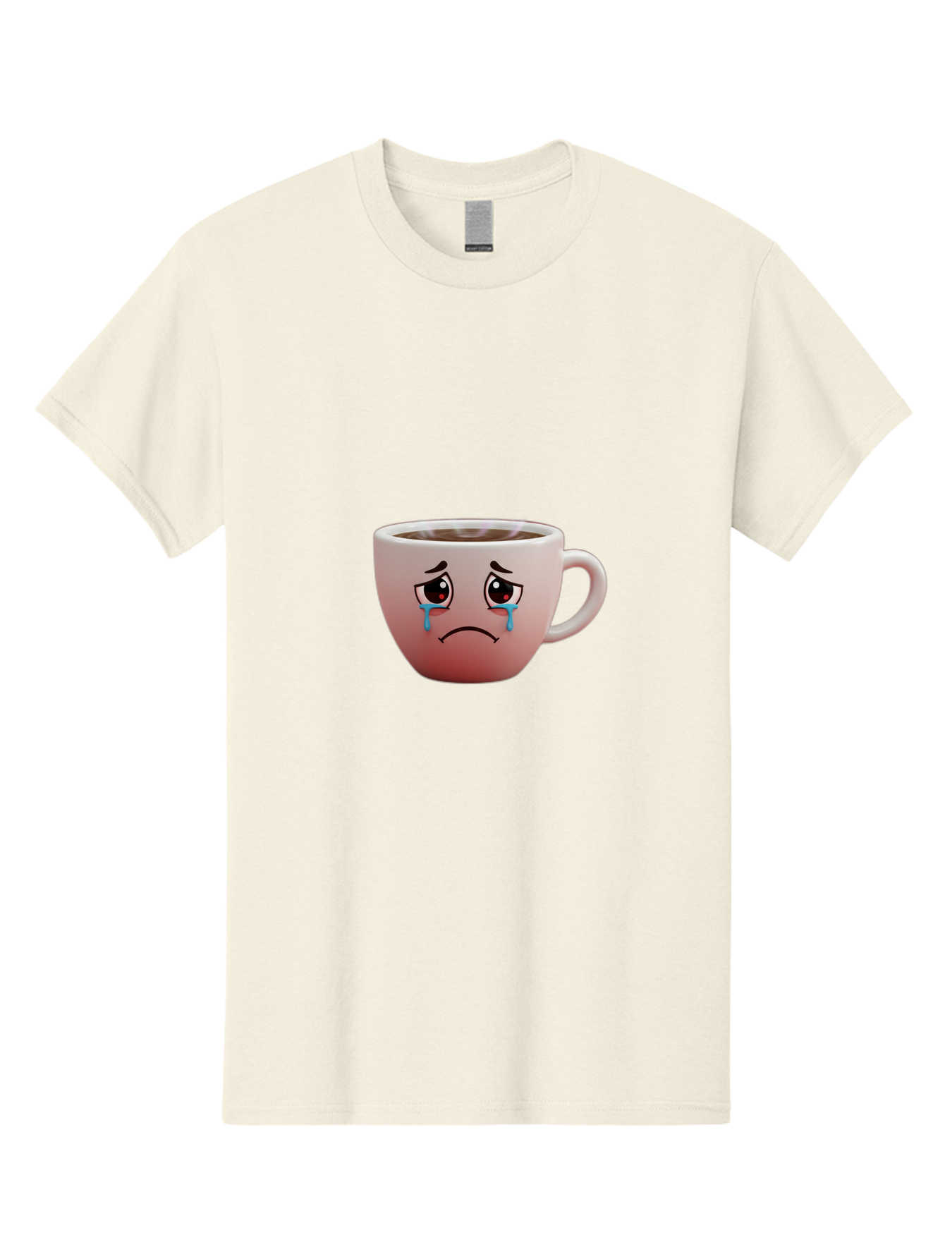 Crying-Coffee-Cup-1 Men'S Graphic Tee, 100% Cotton, Comfortable Casual Summer Wear, Machine Washable, Coffee Cup With Sad Face, Crying Eyes, Frowning Expression, Emotional Coffee, Coffee Lover Emotions, Sad Coffee Moment, Coffee Cup Feelings Bae421 7