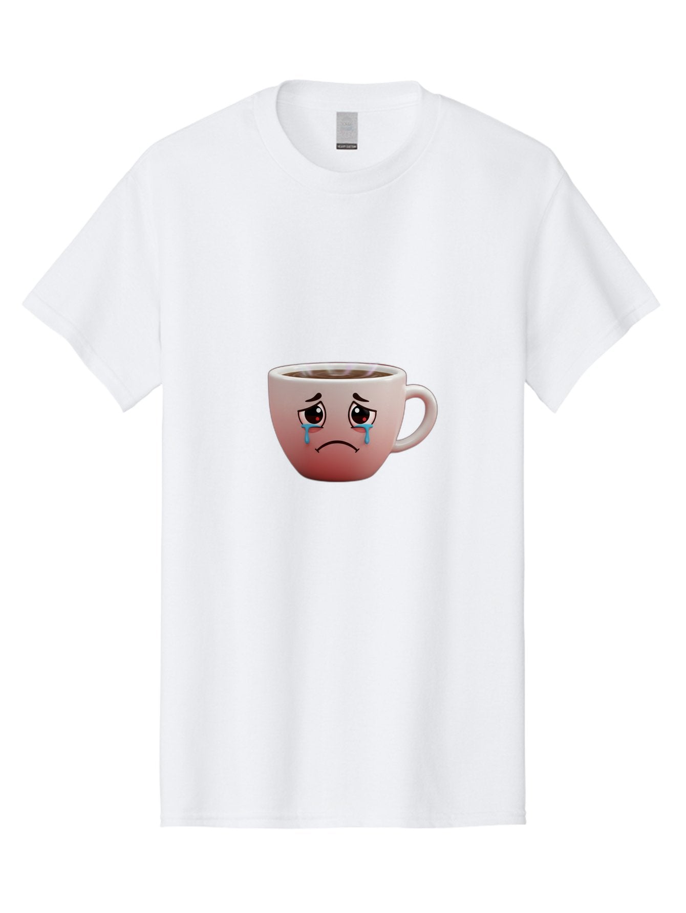 Crying-Coffee-Cup-1 Men'S Graphic Tee, 100% Cotton, Comfortable Casual Summer Wear, Machine Washable, Coffee Cup With Sad Face, Crying Eyes, Frowning Expression, Emotional Coffee, Coffee Lover Emotions, Sad Coffee Moment, Coffee Cup Feelings Bae421 8
