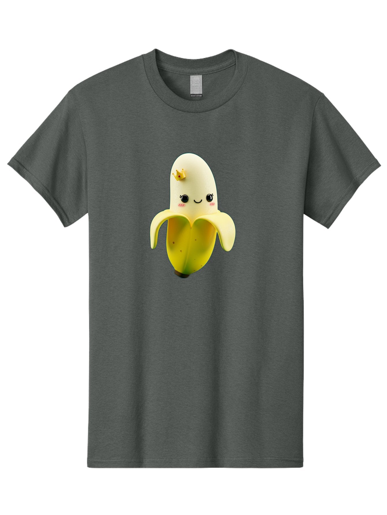 Cute-Banana Men'S Graphic Tee, 100% Cotton, Comfortable Casual Summer Wear, Machine Washable, Cartoon Banana Character, Cute Fruit Design, Banana Prince, Kawaii Fruit, Adorable Banana, Funny Fruit Character, Yellow Fruit, Smiling Banana Bae424 11