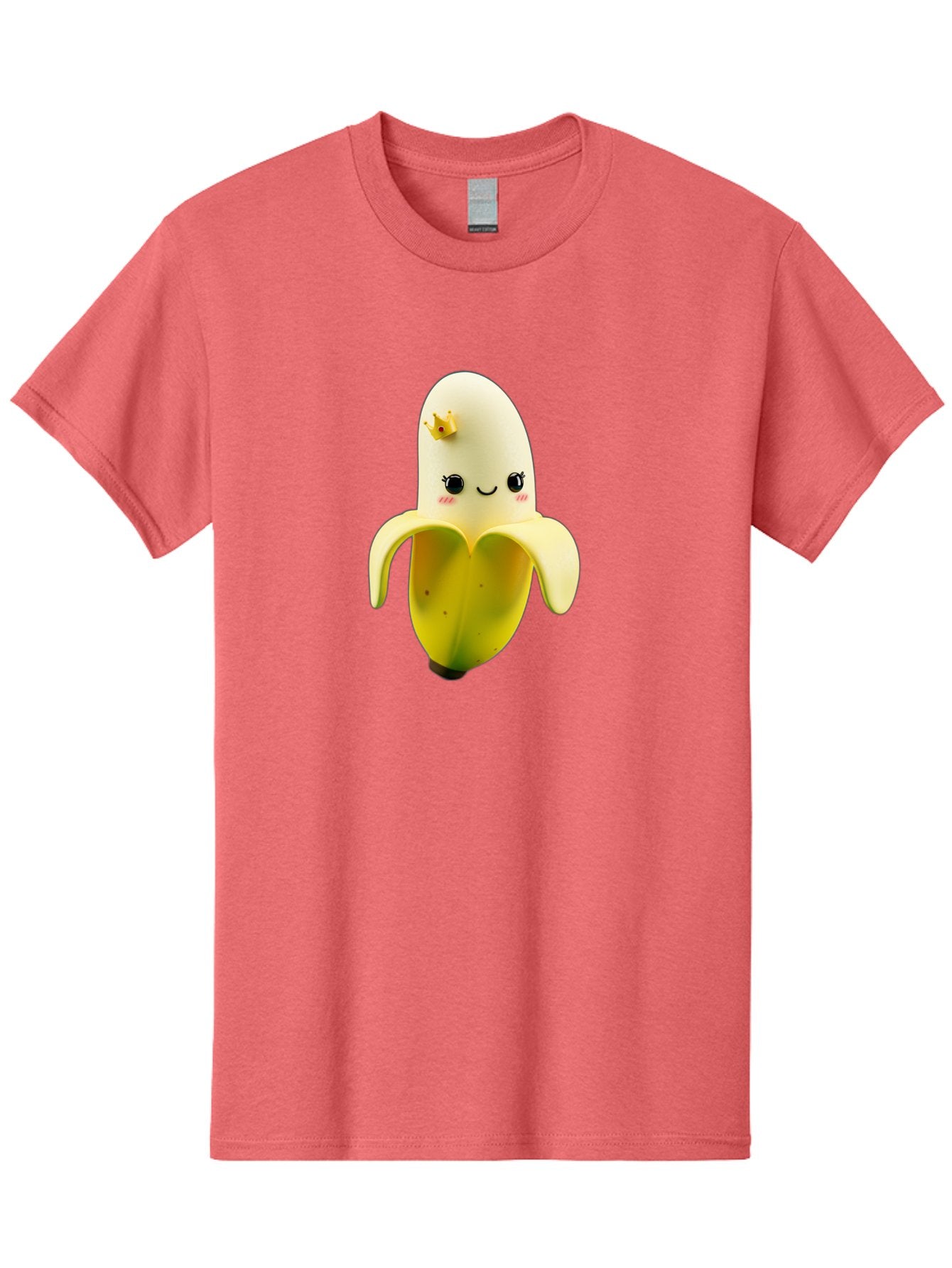 Cute-Banana Men'S Graphic Tee, 100% Cotton, Comfortable Casual Summer Wear, Machine Washable, Cartoon Banana Character, Cute Fruit Design, Banana Prince, Kawaii Fruit, Adorable Banana, Funny Fruit Character, Yellow Fruit, Smiling Banana Bae424 10