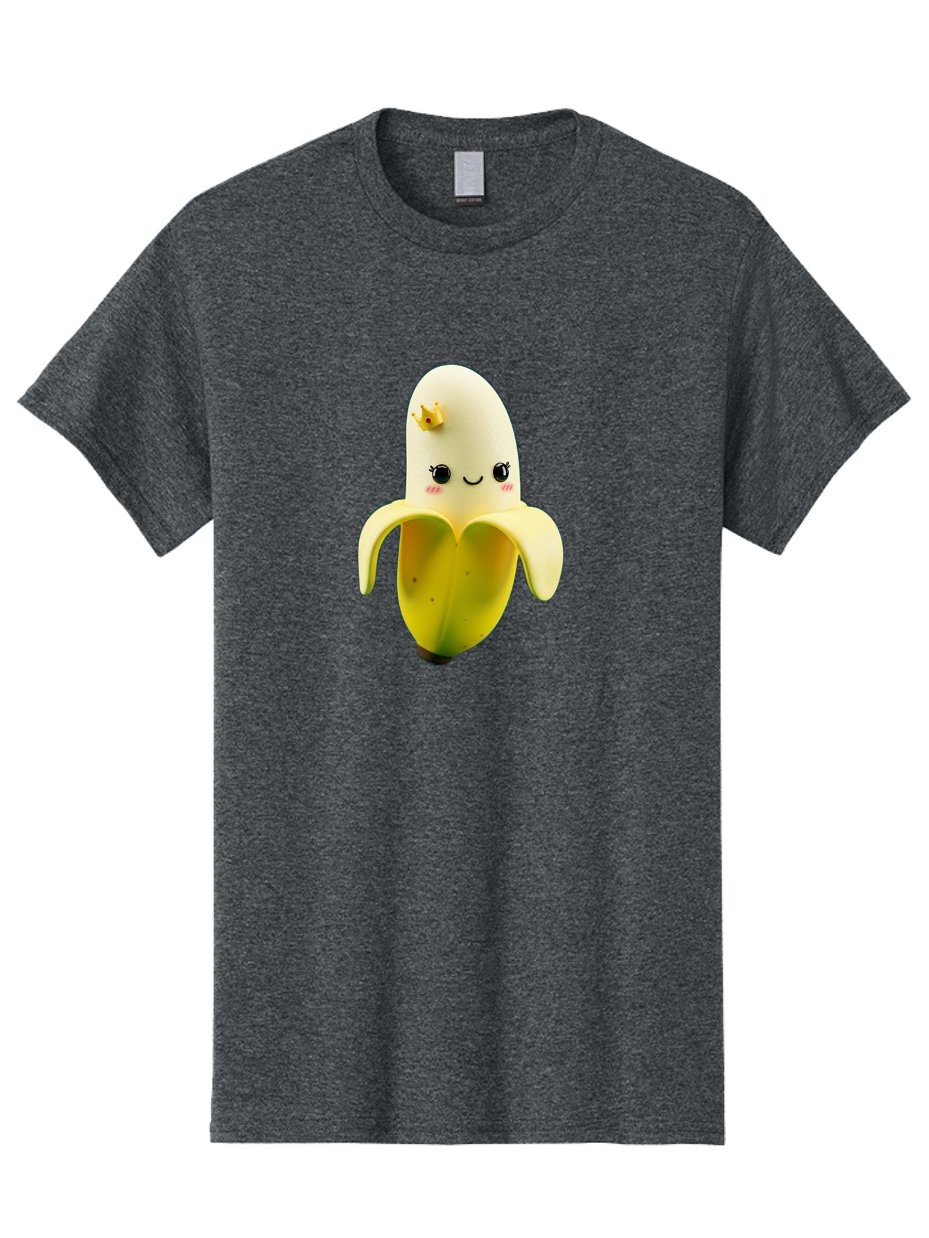 Cute-Banana Men'S Graphic Tee, 100% Cotton, Comfortable Casual Summer Wear, Machine Washable, Cartoon Banana Character, Cute Fruit Design, Banana Prince, Kawaii Fruit, Adorable Banana, Funny Fruit Character, Yellow Fruit, Smiling Banana Bae424 5