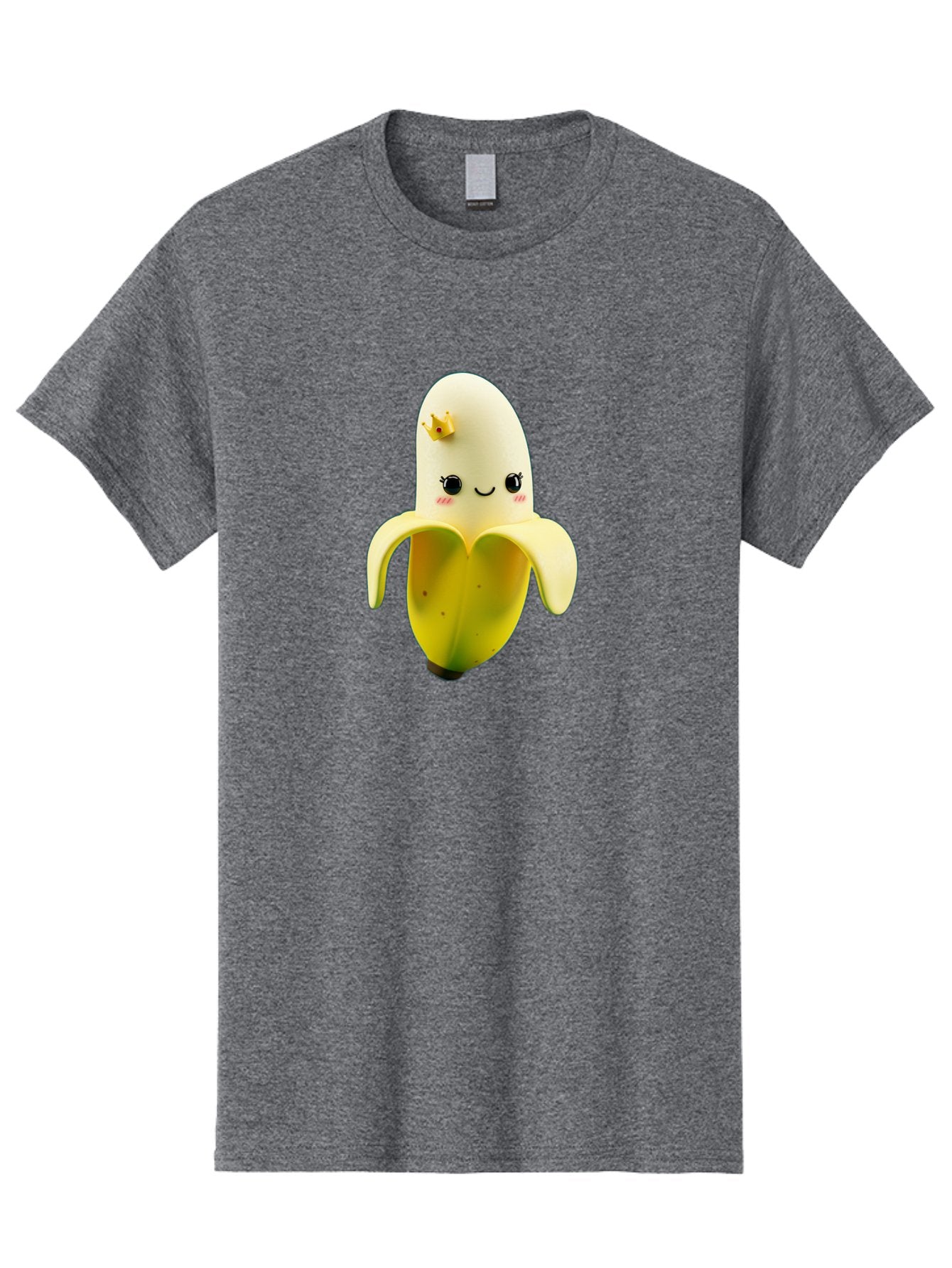Cute-Banana Men'S Graphic Tee, 100% Cotton, Comfortable Casual Summer Wear, Machine Washable, Cartoon Banana Character, Cute Fruit Design, Banana Prince, Kawaii Fruit, Adorable Banana, Funny Fruit Character, Yellow Fruit, Smiling Banana Bae424 6