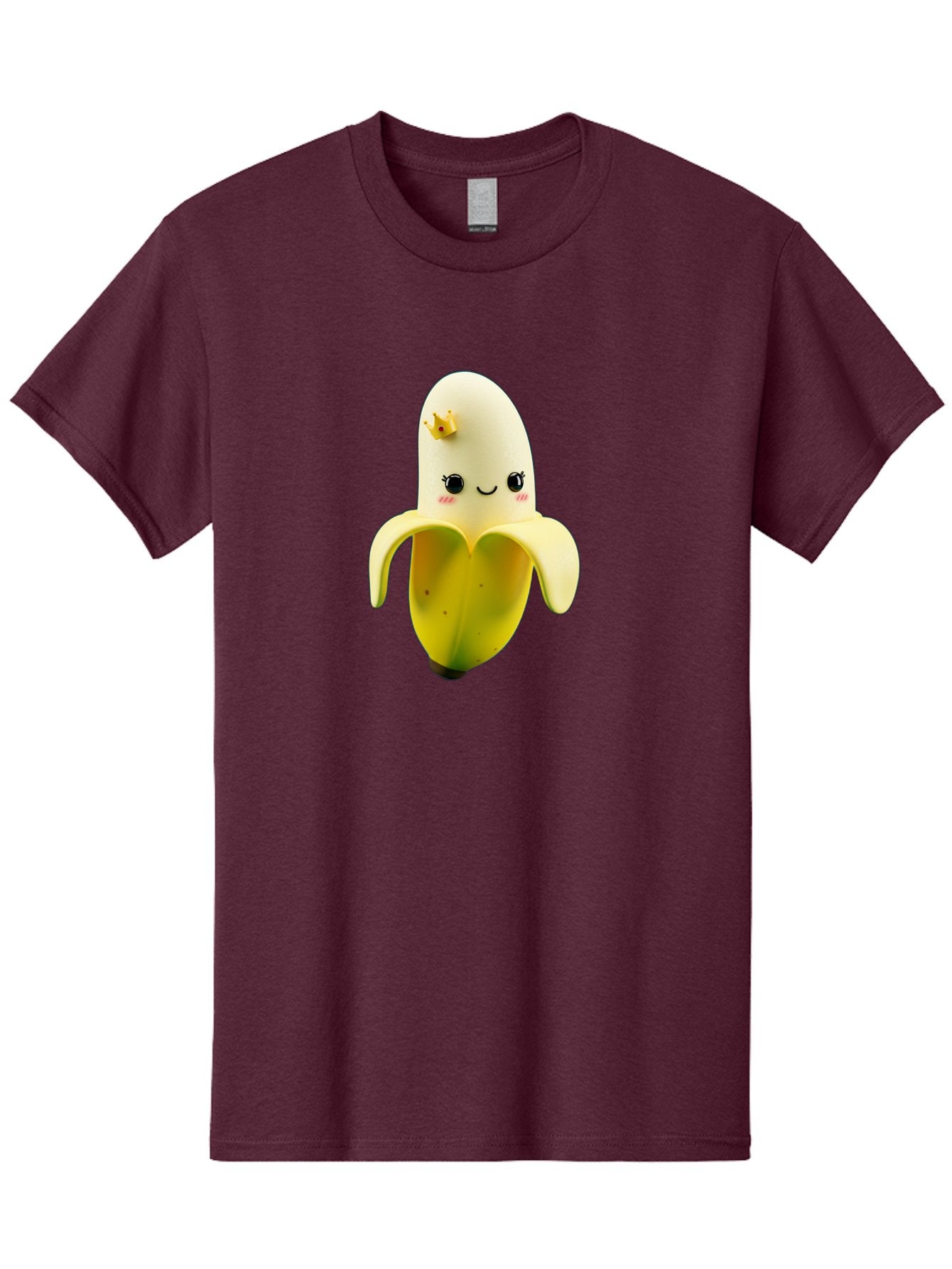Cute-Banana Men'S Graphic Tee, 100% Cotton, Comfortable Casual Summer Wear, Machine Washable, Cartoon Banana Character, Cute Fruit Design, Banana Prince, Kawaii Fruit, Adorable Banana, Funny Fruit Character, Yellow Fruit, Smiling Banana Bae424 9