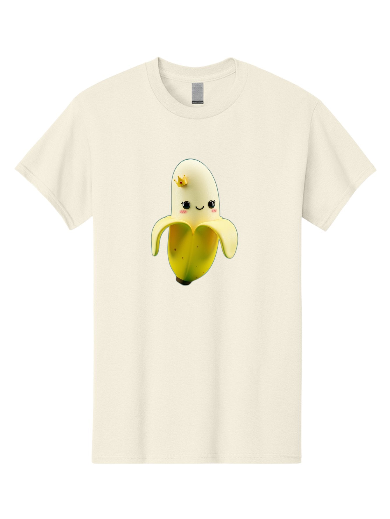 Cute-Banana Men'S Graphic Tee, 100% Cotton, Comfortable Casual Summer Wear, Machine Washable, Cartoon Banana Character, Cute Fruit Design, Banana Prince, Kawaii Fruit, Adorable Banana, Funny Fruit Character, Yellow Fruit, Smiling Banana Bae424 7
